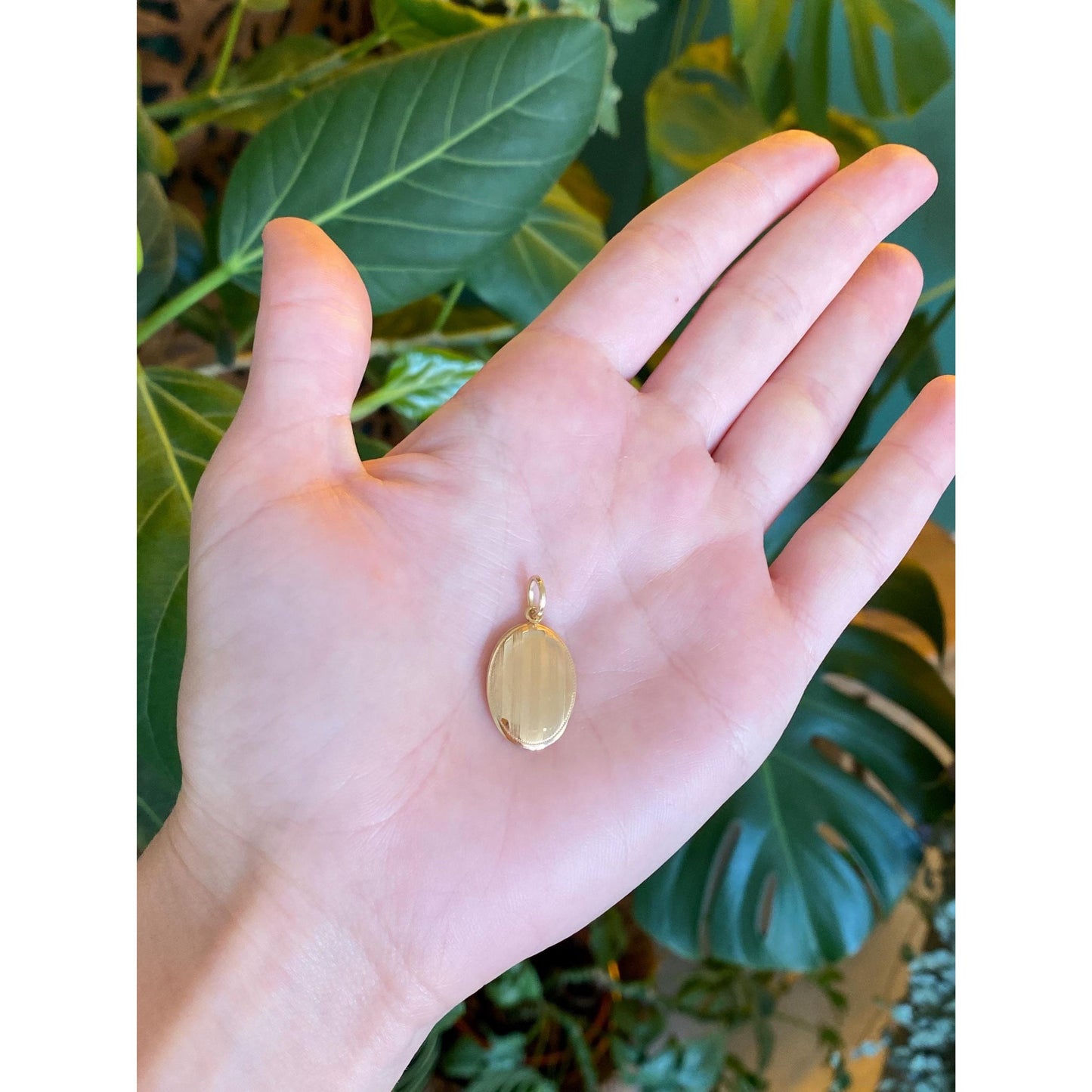 Vintage Solid 10k Yellow Gold Lined Cufflink Conversion Charm