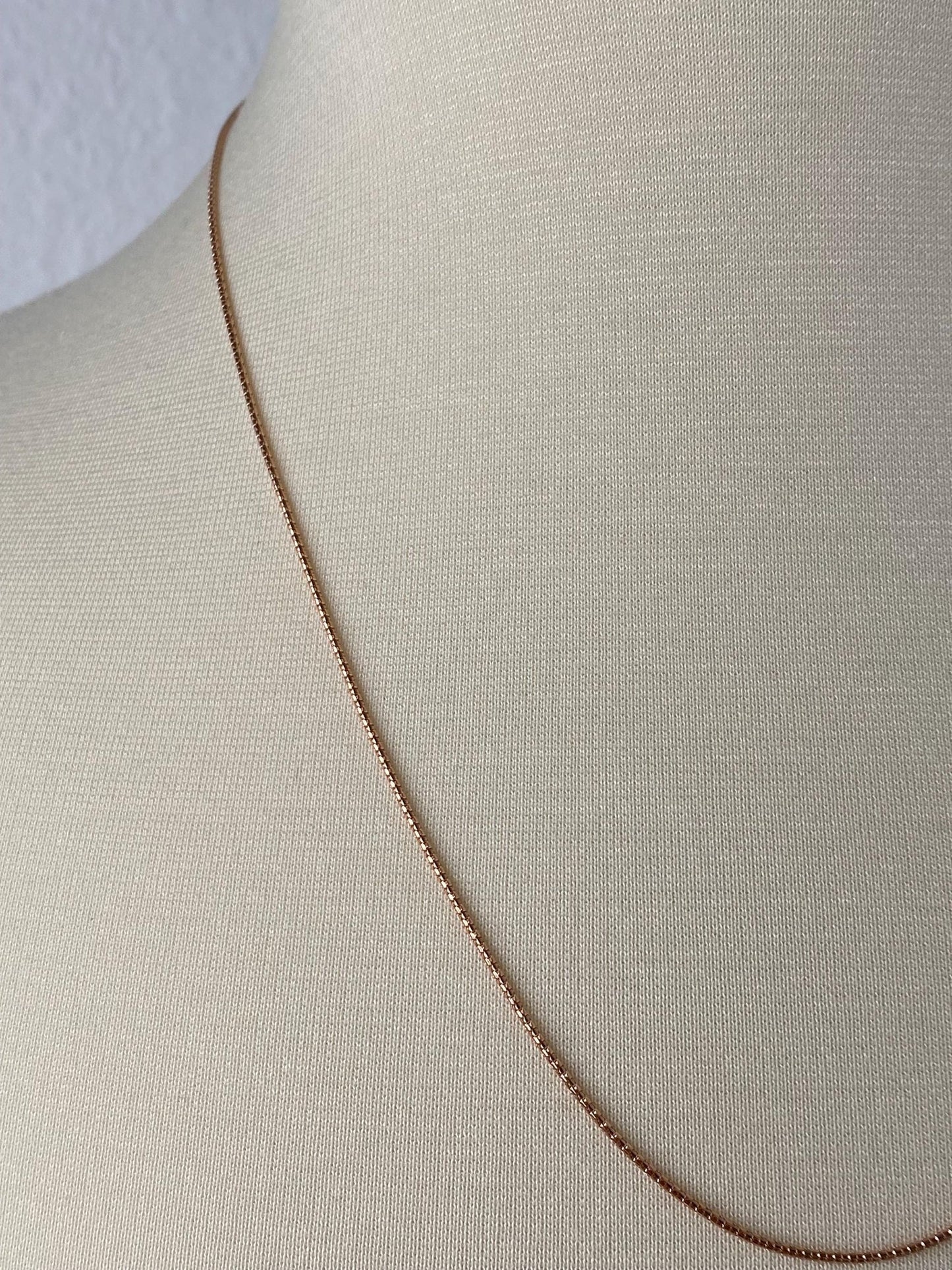 Vintage Solid 14k Rose Gold Adjustable Fancy Snake Chain Necklace - 21.75 inches