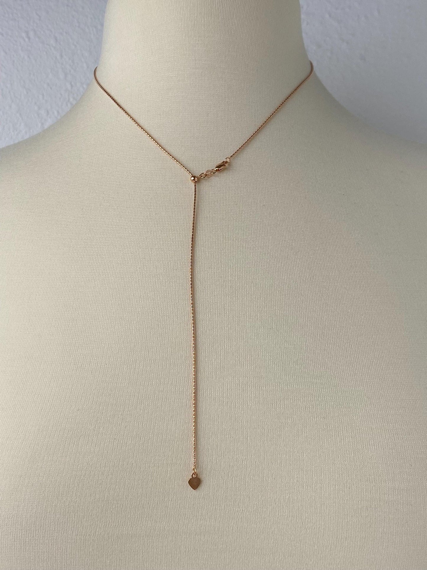 Vintage Solid 14k Rose Gold Adjustable Fancy Snake Chain Necklace - 21.75 inches
