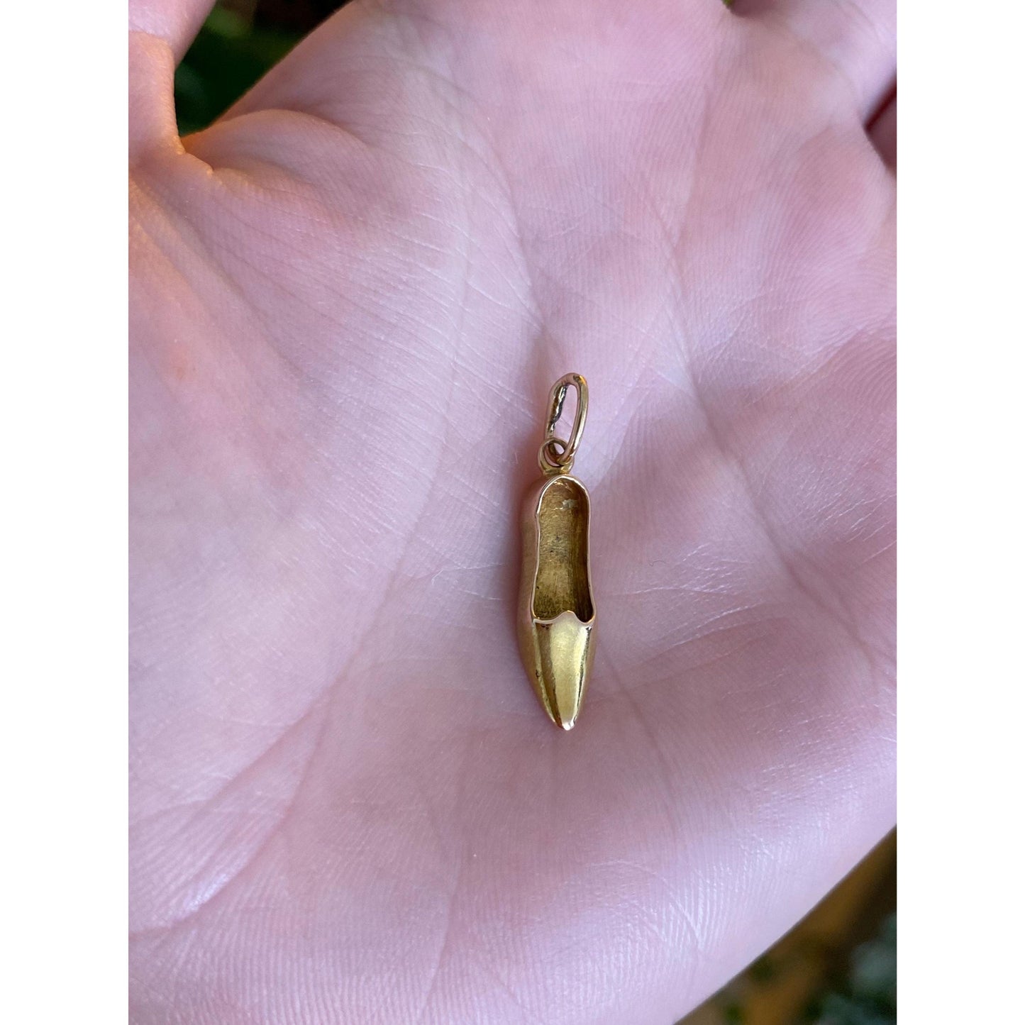 Vintage Solid 18k Yellow Gold Slipper Shoe Charm