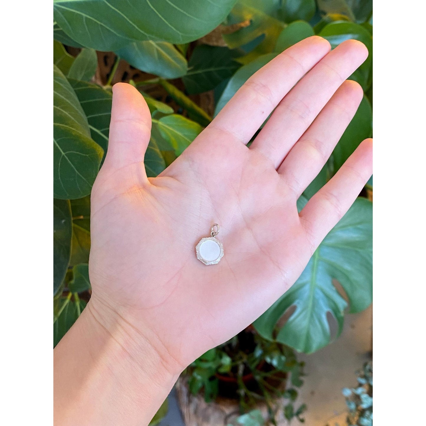 Vintage 14k White & Yellow Gold MOP Cufflink Conversion Charm