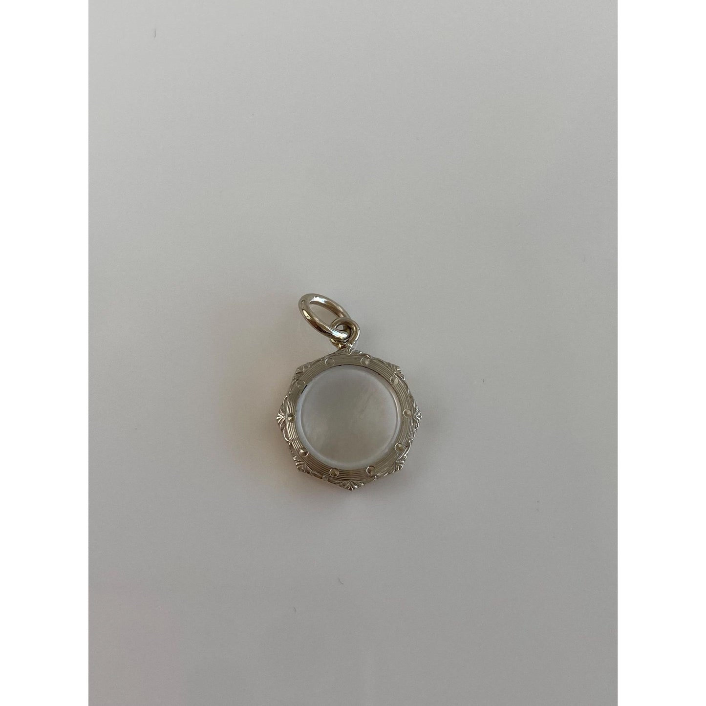 Vintage 14k White & Yellow Gold MOP Cufflink Conversion Charm