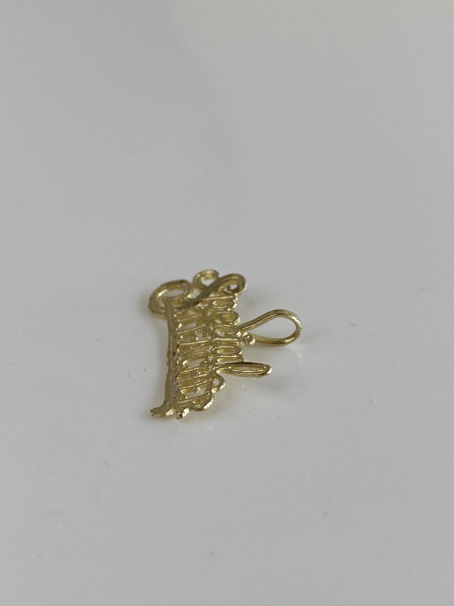 Solid 14k Yellow Gold 'Special Teacher' Charm