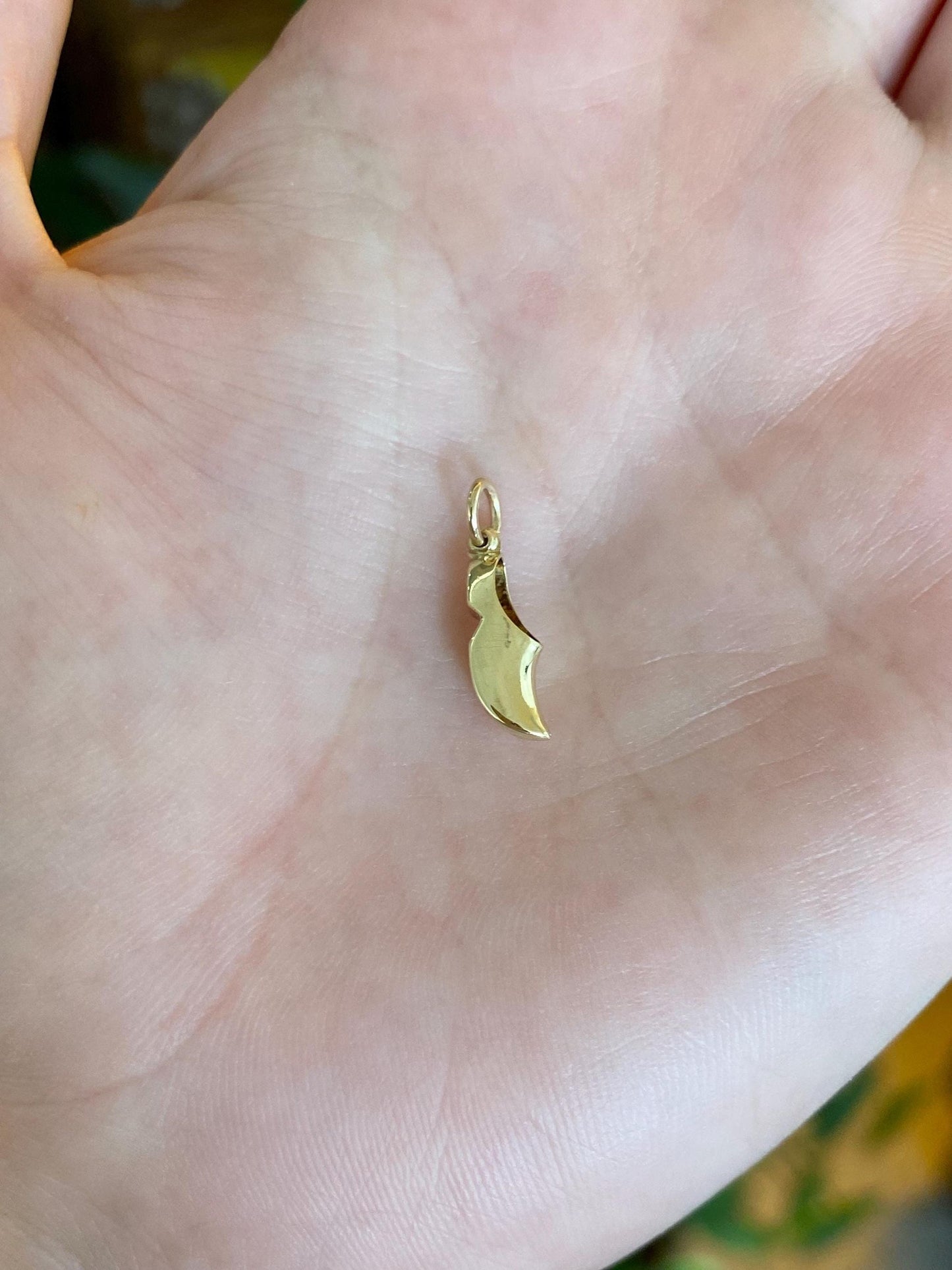 Vintage Solid 14k Yellow Gold Little Danish Shoe Charm
