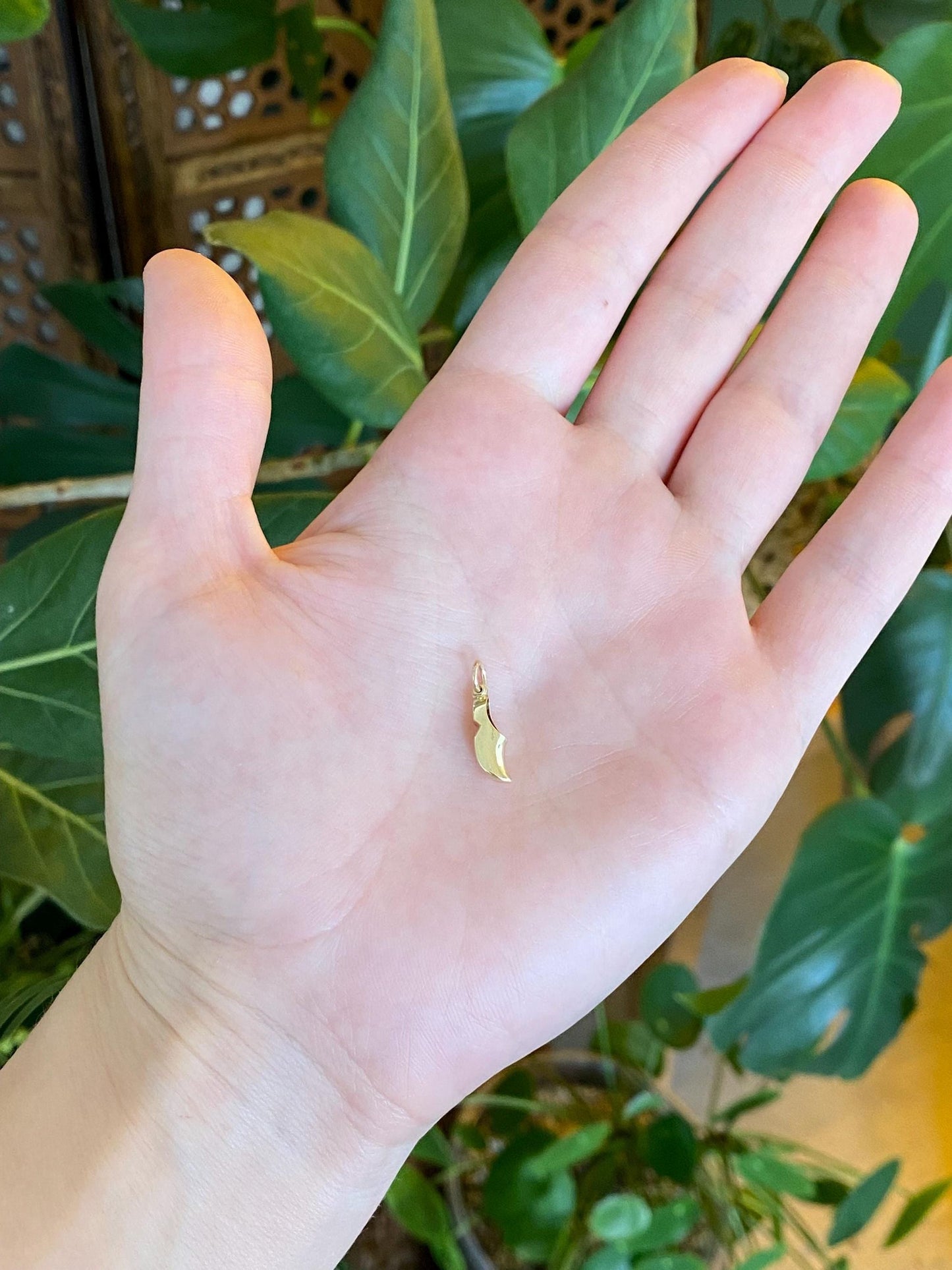 Vintage Solid 14k Yellow Gold Little Danish Shoe Charm