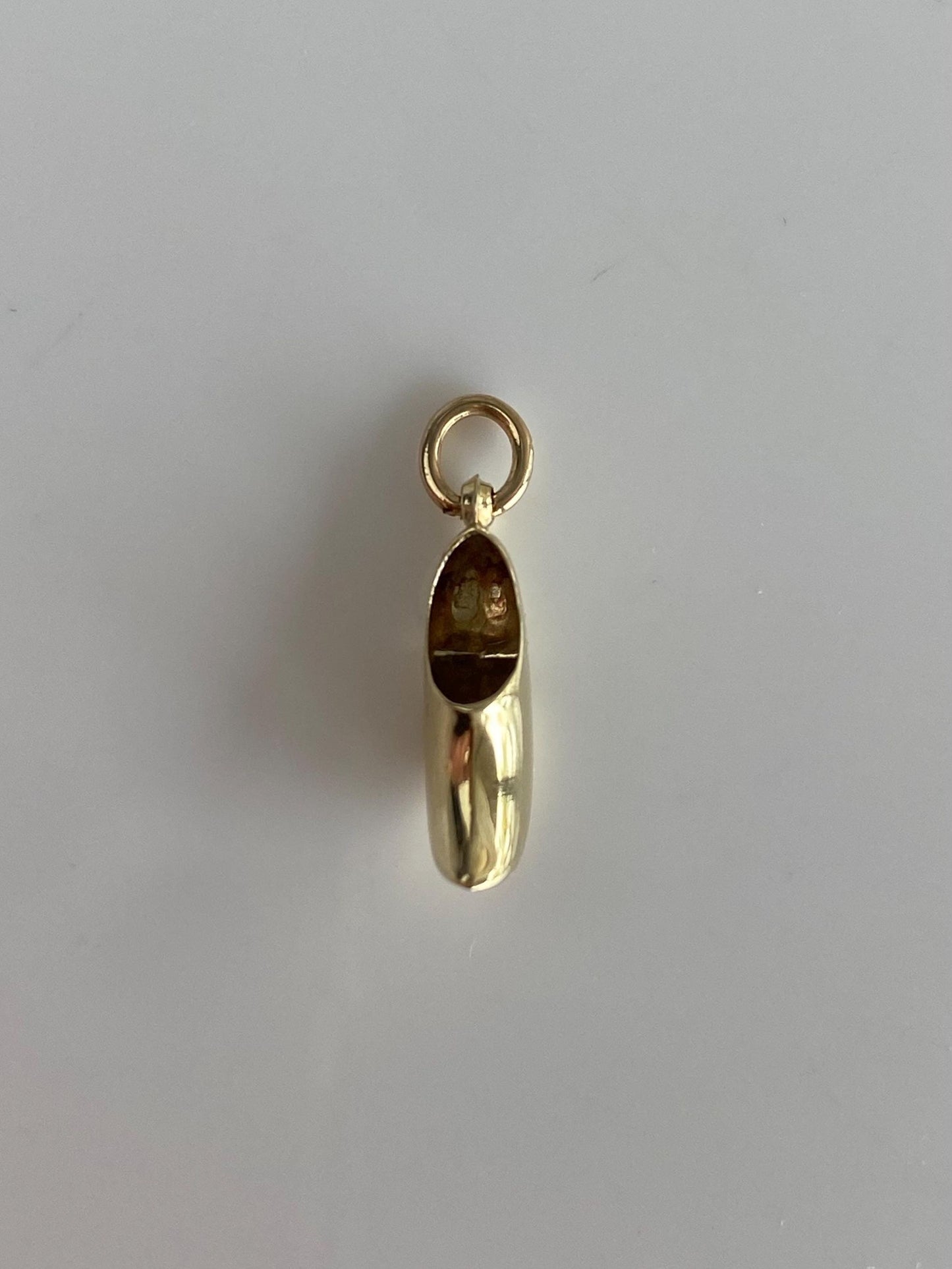 Vintage Solid 14k Yellow Gold Little Danish Shoe Charm