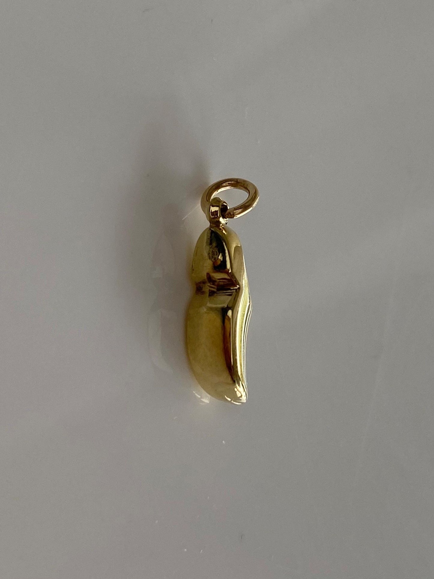 Vintage Solid 14k Yellow Gold Little Danish Shoe Charm