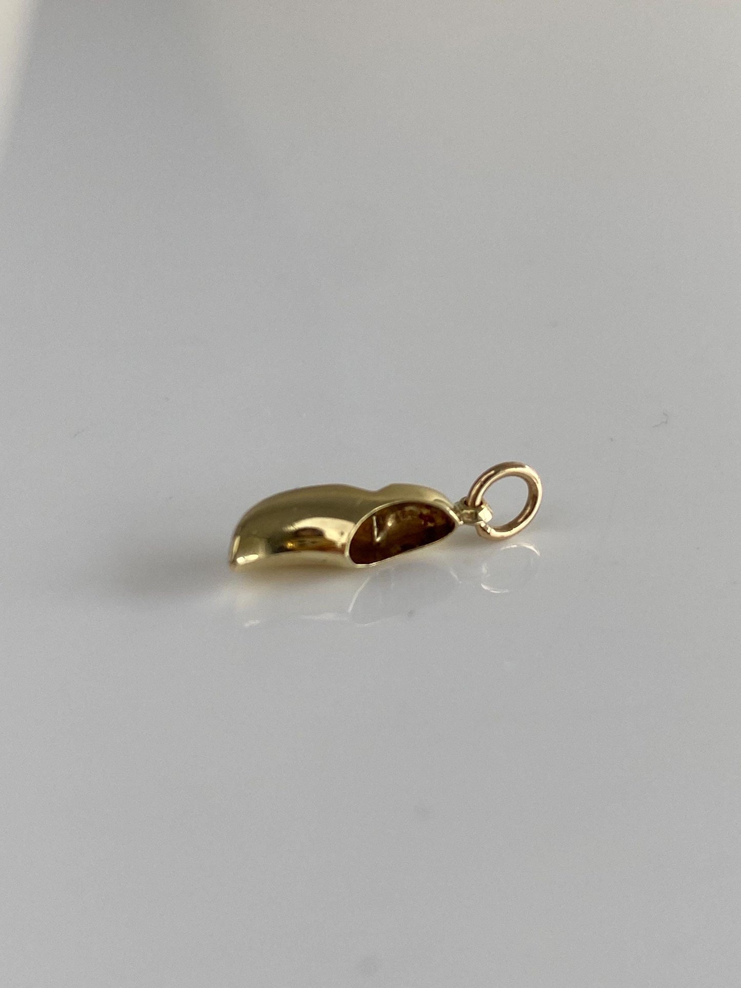Vintage Solid 14k Yellow Gold Little Danish Shoe Charm