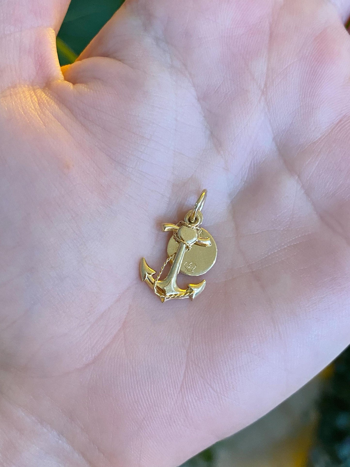 Vintage Solid 14k Yellow Gold Anchor Marandis 1961 Charm