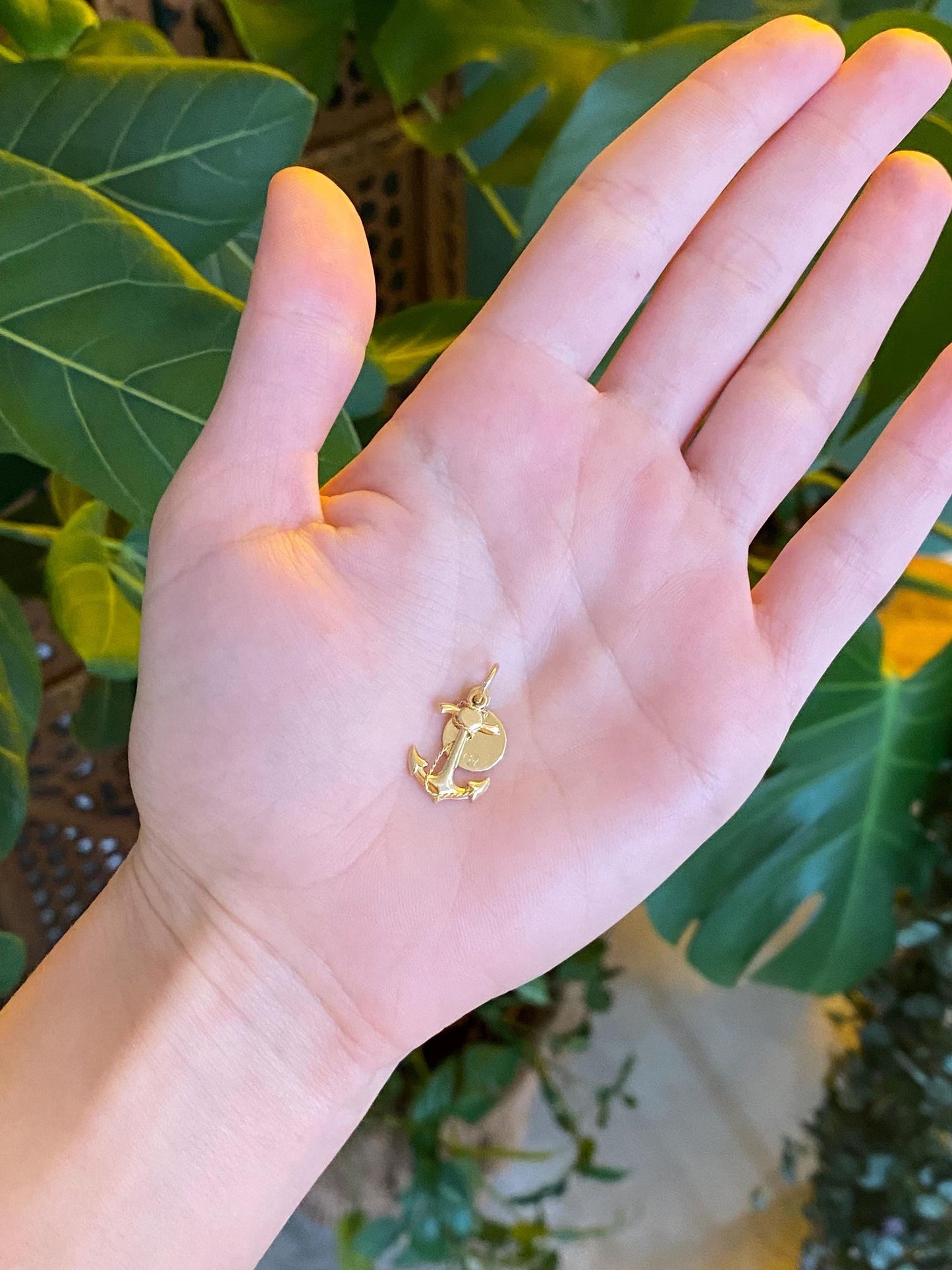 Vintage Solid 14k Yellow Gold Anchor Marandis 1961 Charm