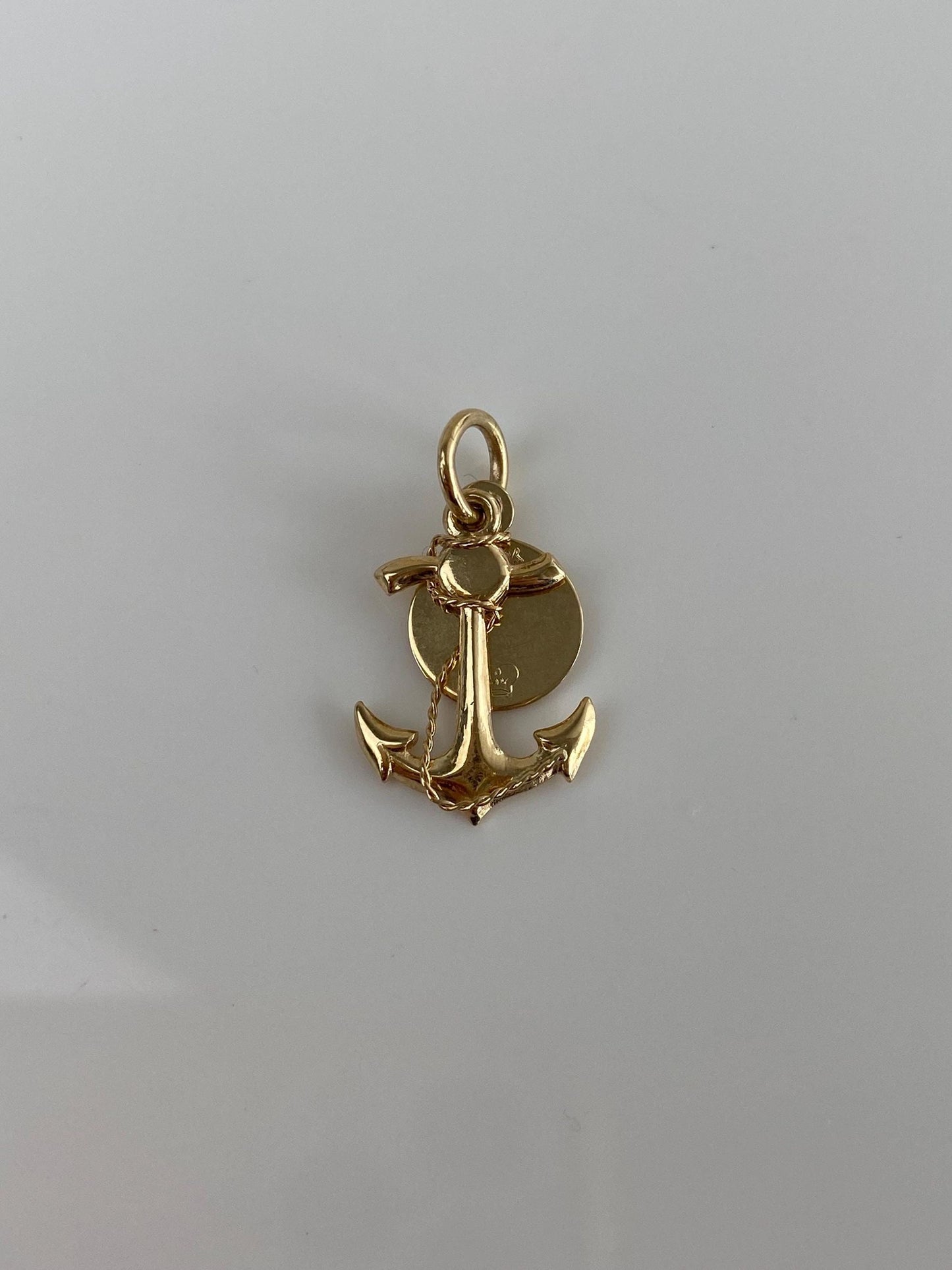 Vintage Solid 14k Yellow Gold Anchor Marandis 1961 Charm