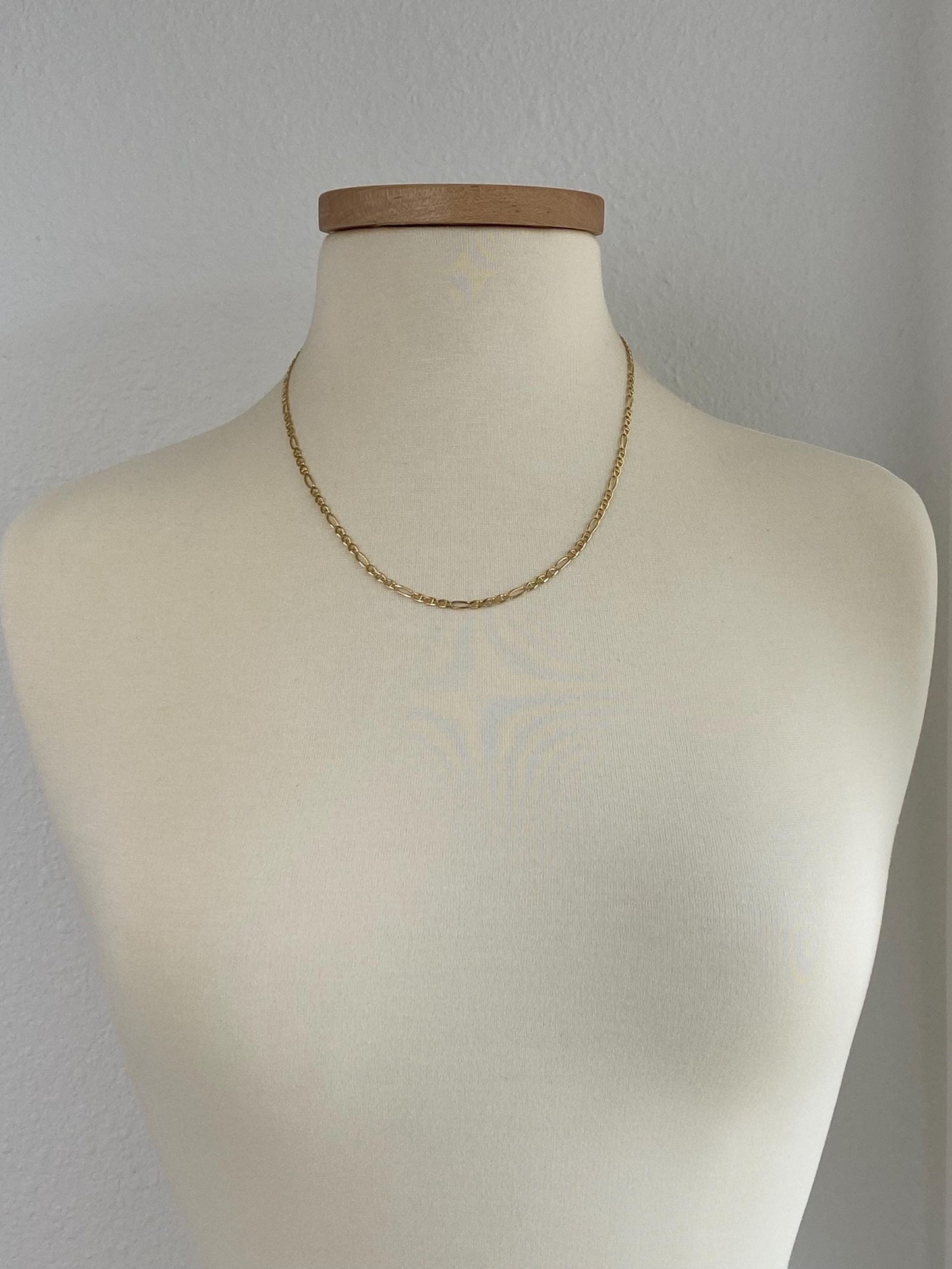Vintage Solid 14k Yellow Gold Mariner Link Chain Necklace - 20 inches