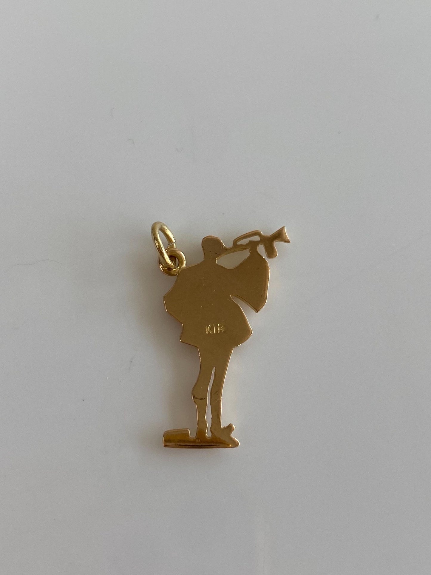 Vintage Solid 18k Yellow Gold Royal Announcer Man Charm