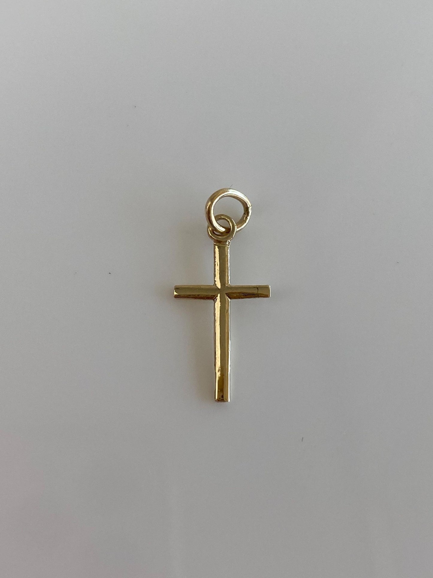Vintage 14k Yellow Gold Cross Charm