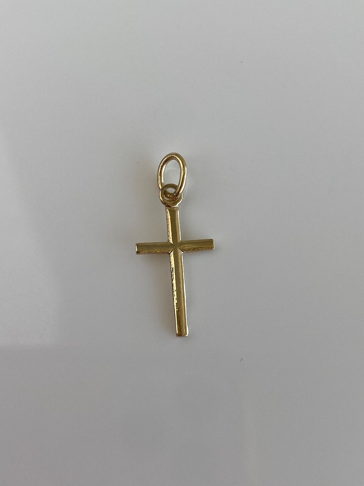 Vintage 14k Yellow Gold Cross Charm