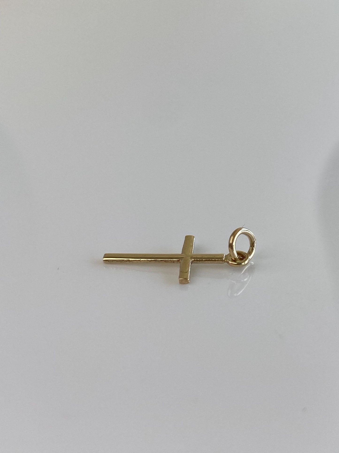 Vintage 14k Yellow Gold Cross Charm