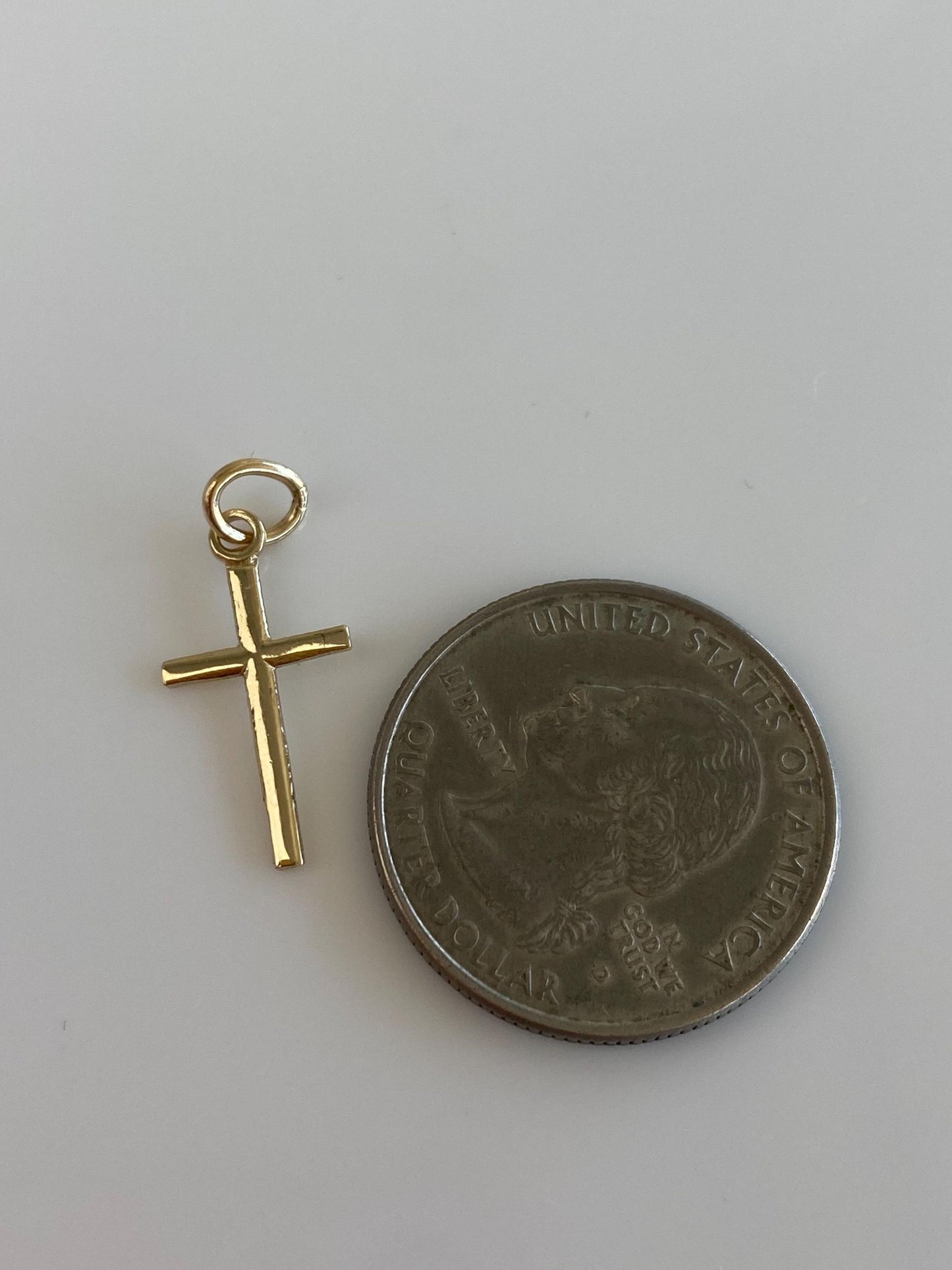 Vintage 14k Yellow Gold Cross Charm