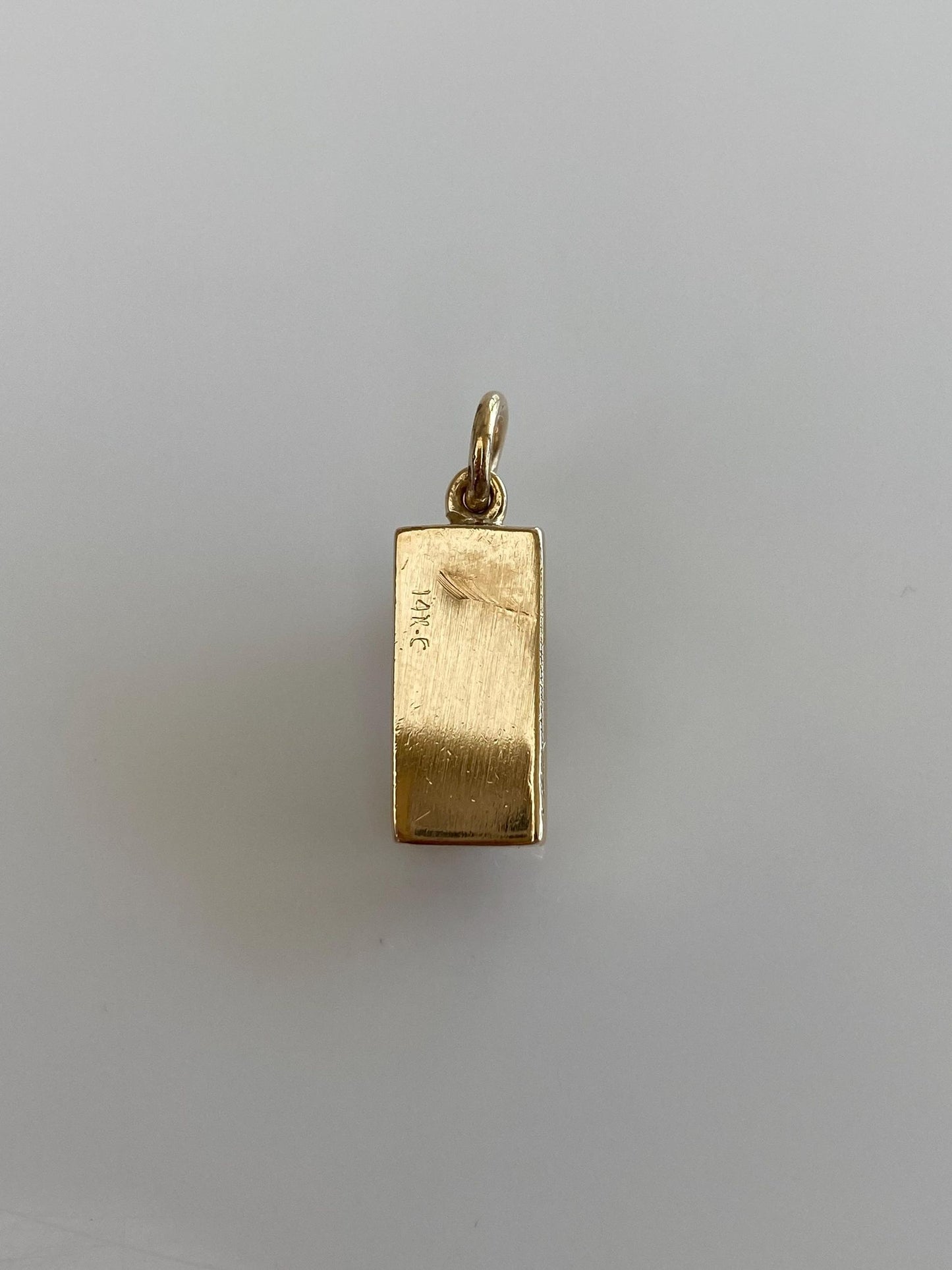 Vintage 14k Yellow Gold Pink Yellow Sapphire Green Spinel Stoplight Charm