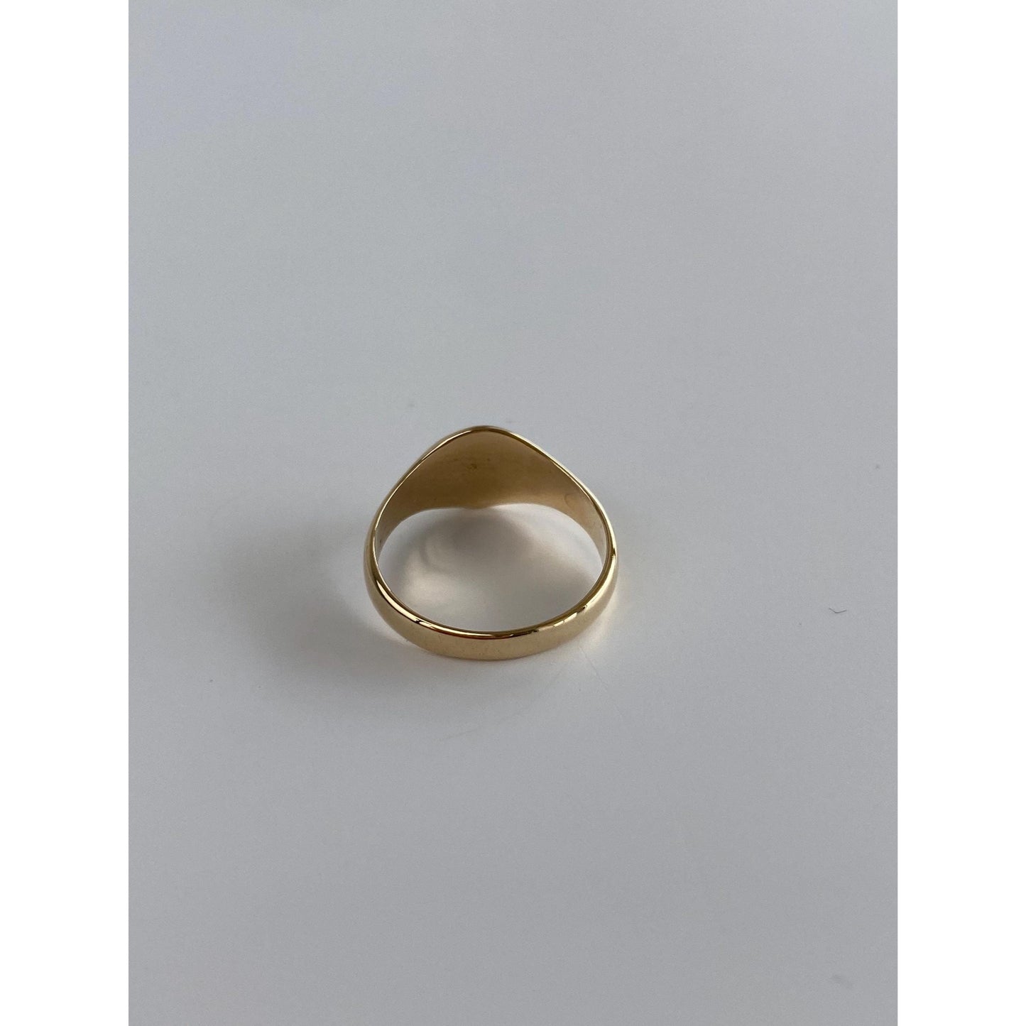 Vintage Solid 10k Yellow Gold Monogram Baby Signet Ring - Size 2.75