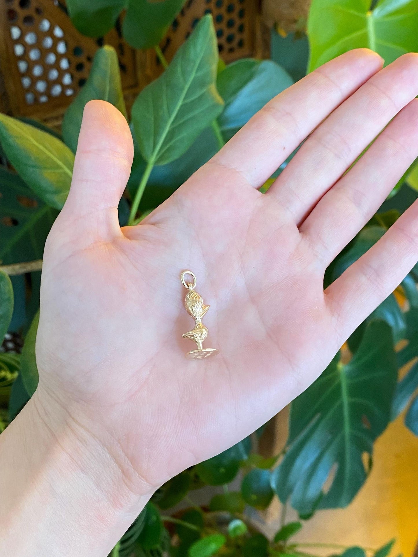 Vintage Solid 10k Yellow Gold 'Let Me Do Your Worrying' Worry Bird Charm