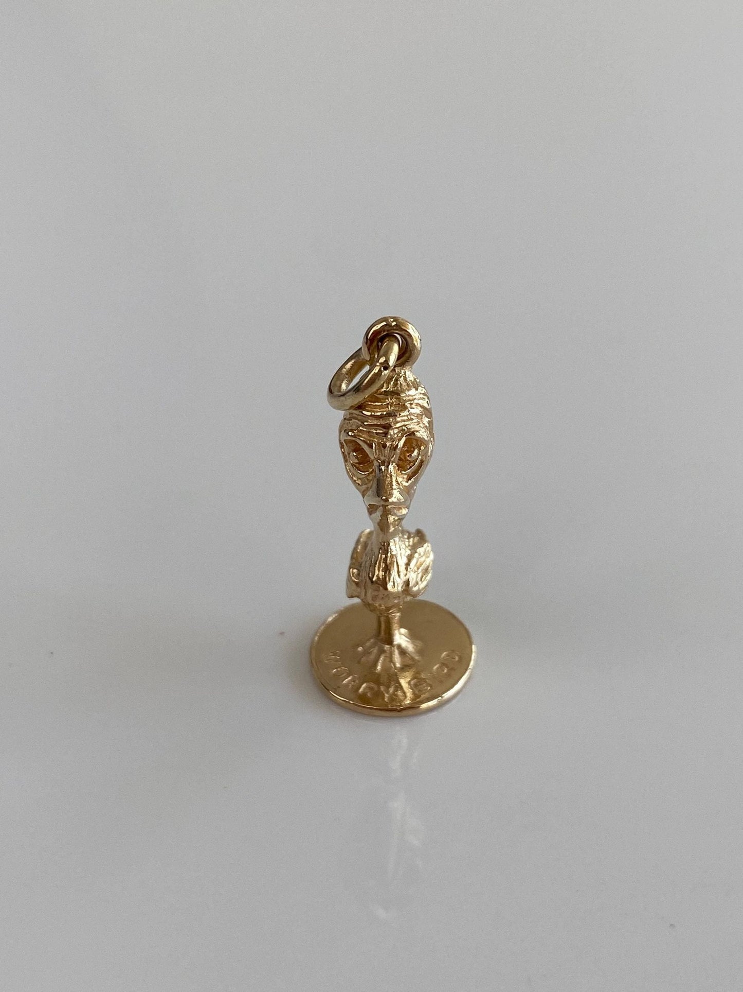 Vintage Solid 10k Yellow Gold 'Let Me Do Your Worrying' Worry Bird Charm