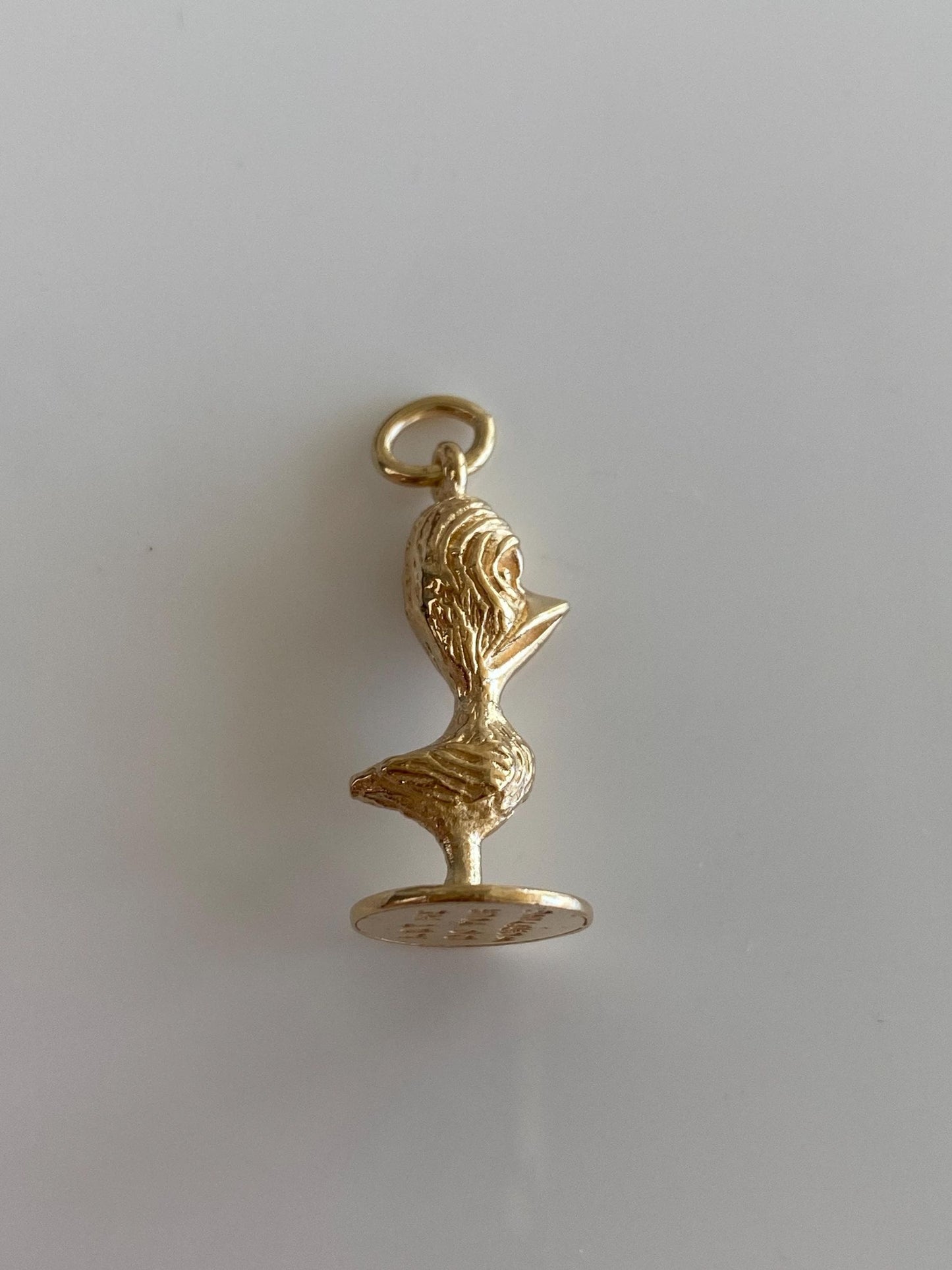 Vintage Solid 10k Yellow Gold 'Let Me Do Your Worrying' Worry Bird Charm