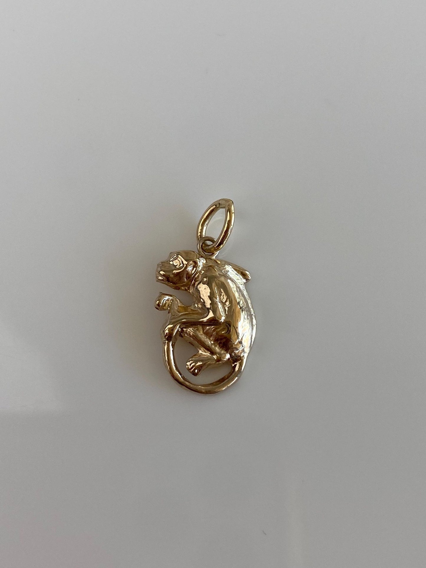 Vintage 10k Yellow Gold Monkey Charm