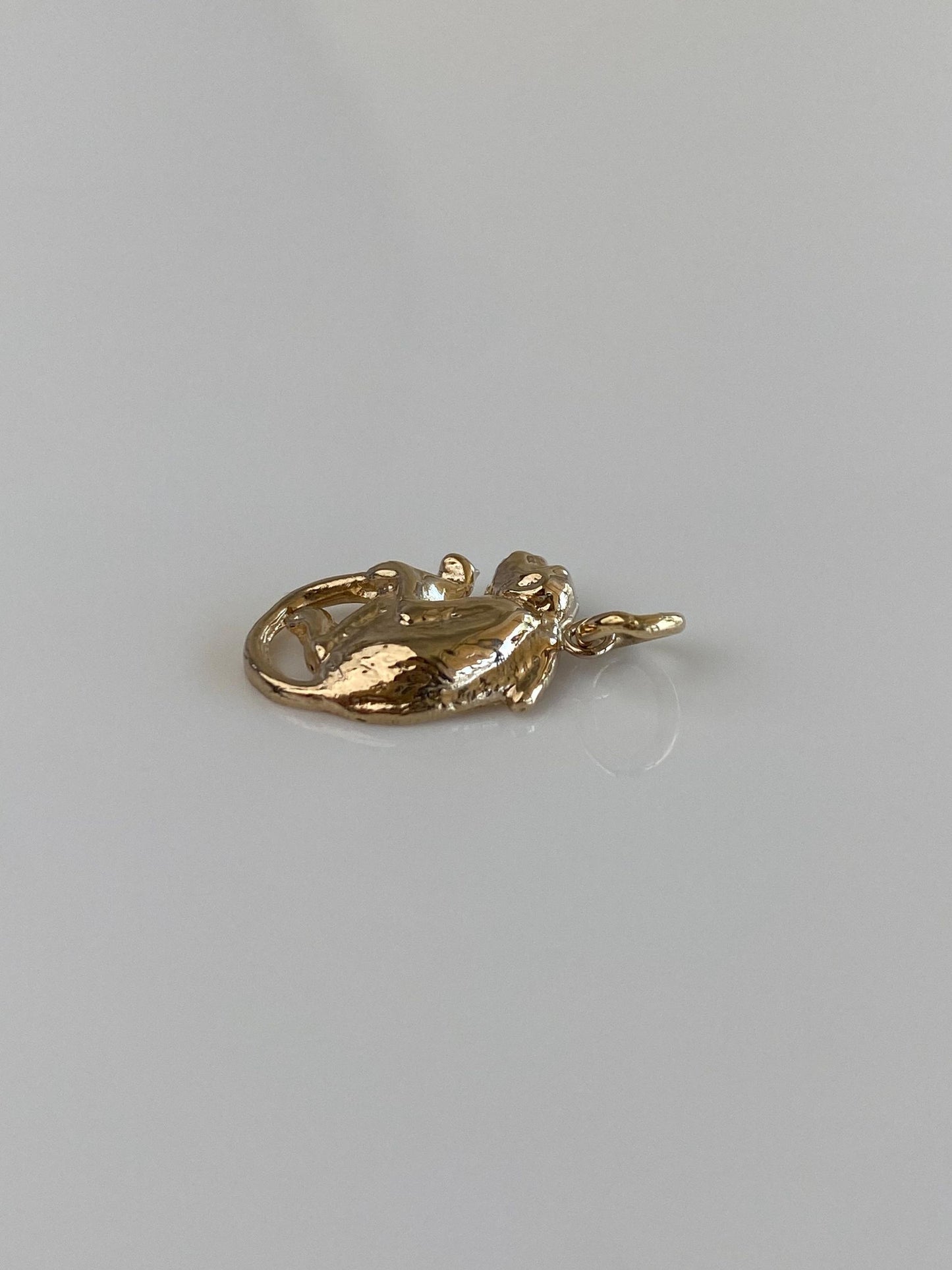 Vintage 10k Yellow Gold Monkey Charm