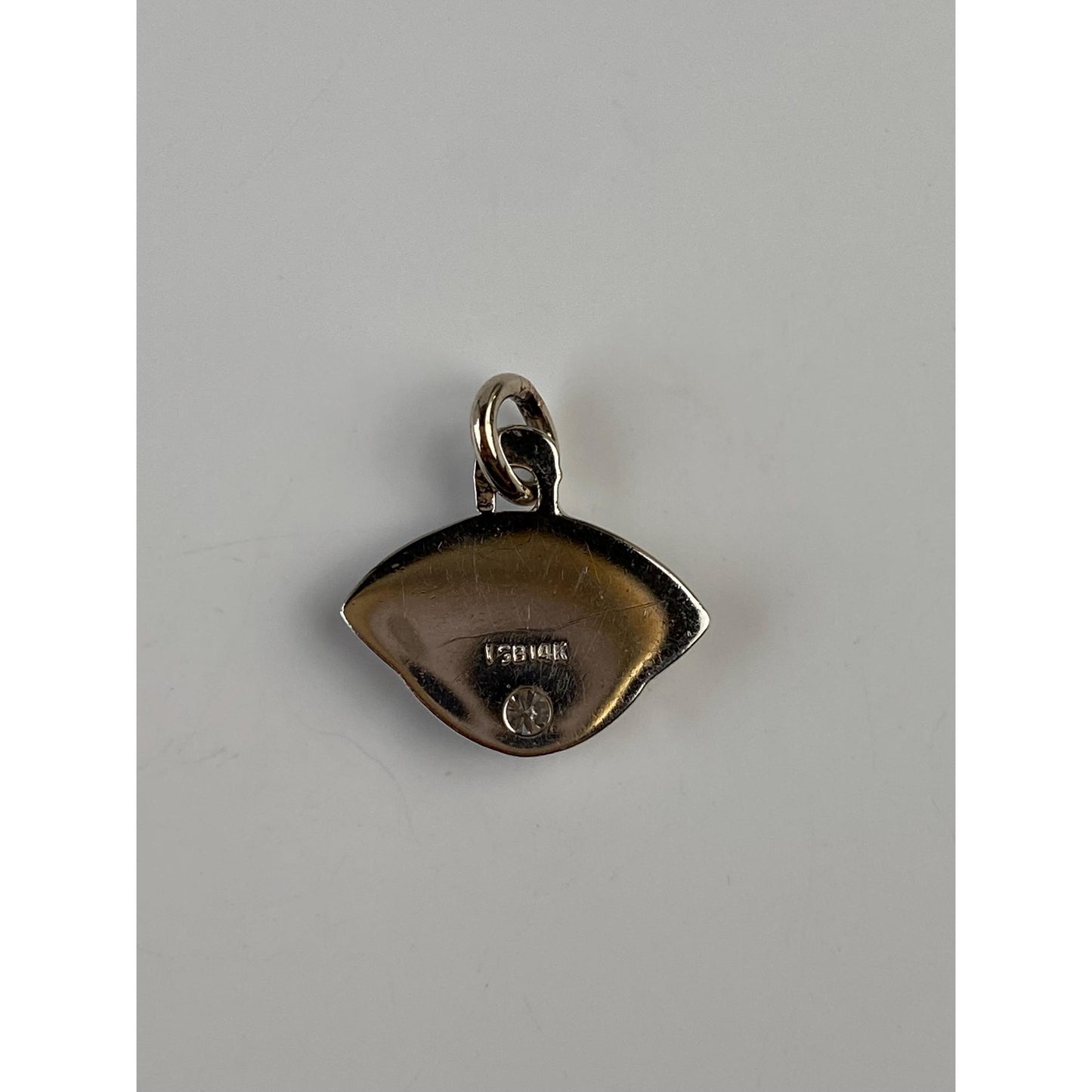 Solid 10k White Gold Diamond 'DuPont' Charm