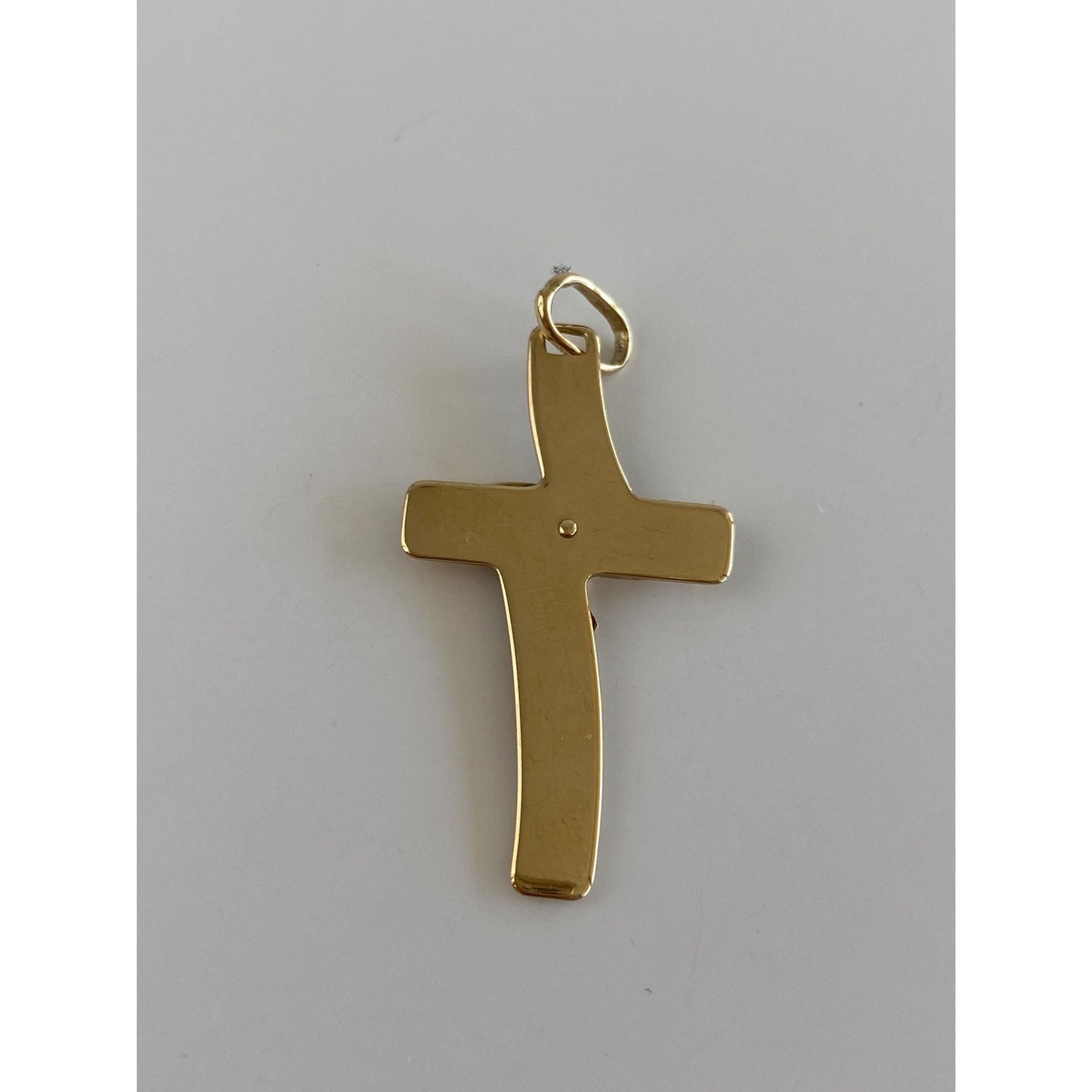 Vintage Solid 14k Yellow Gold Crucifix Cross Charm