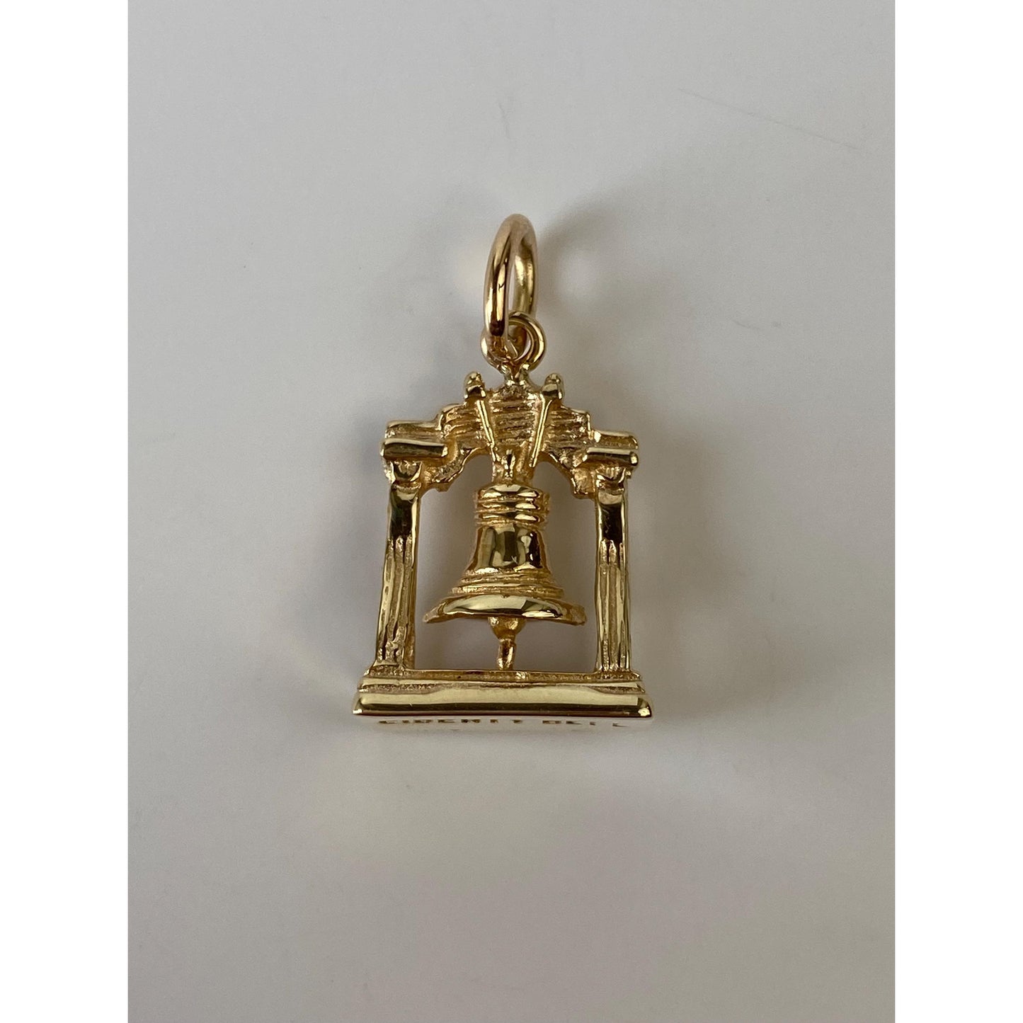 Vintage Solid 10k Yellow Gold Liberty Bell Charm