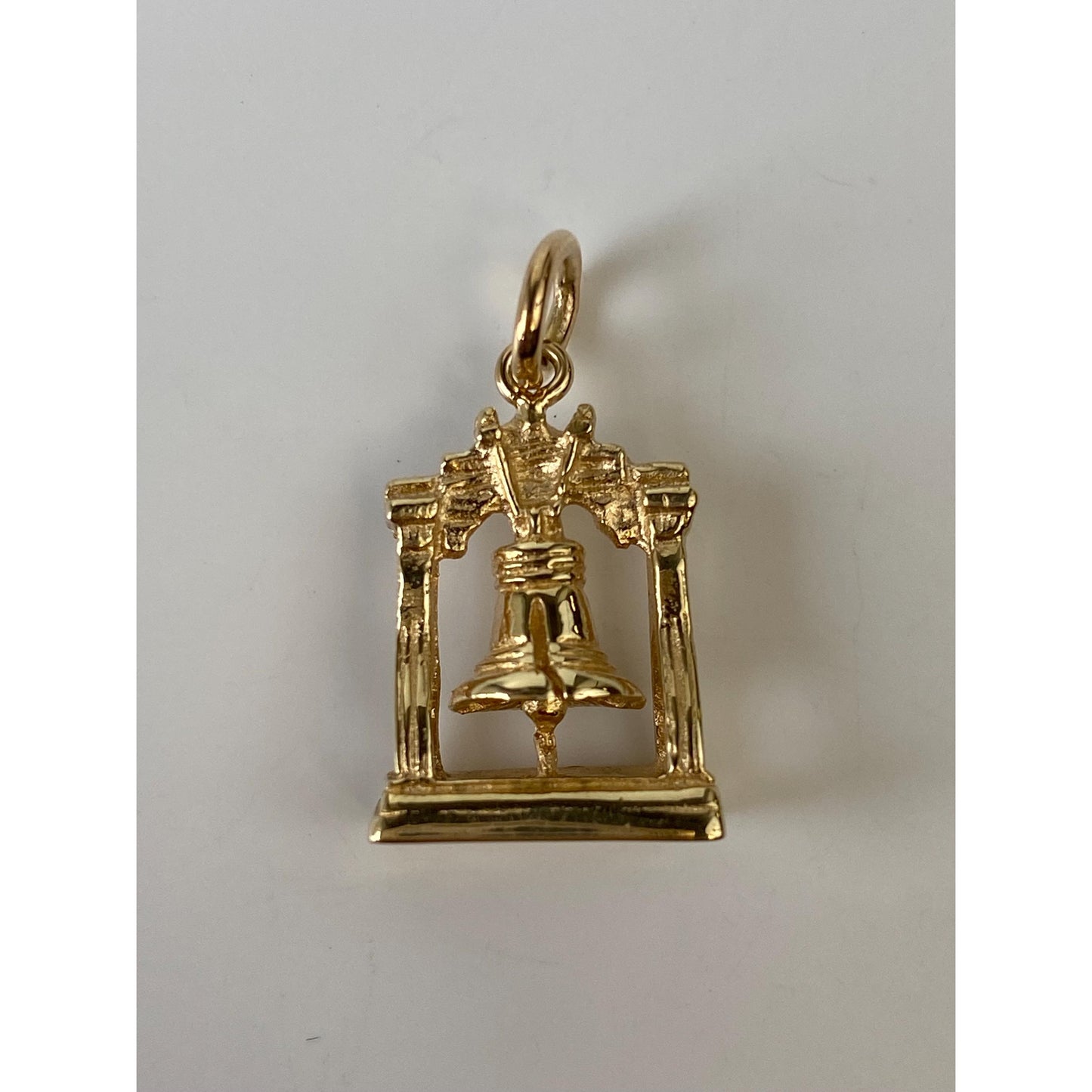 Vintage Solid 10k Yellow Gold Liberty Bell Charm