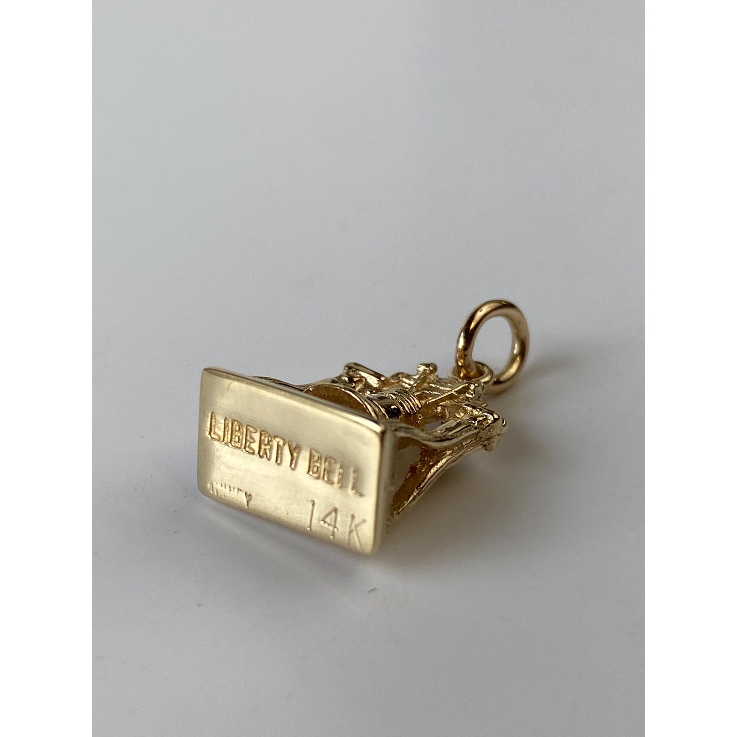 Vintage Solid 10k Yellow Gold Liberty Bell Charm