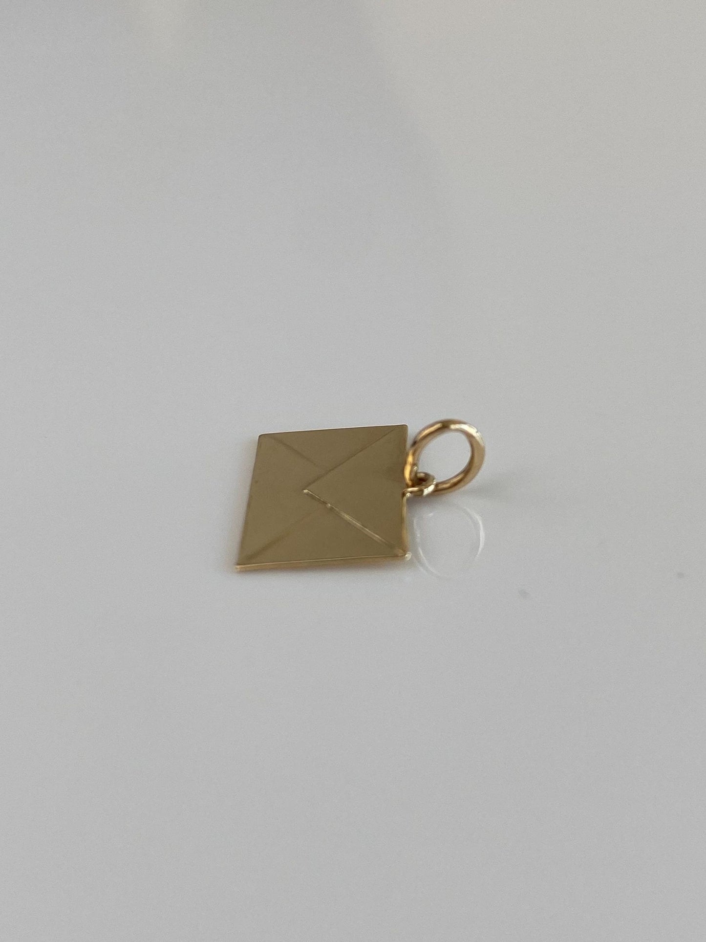 Solid 10k Yellow Gold Envelope Charm