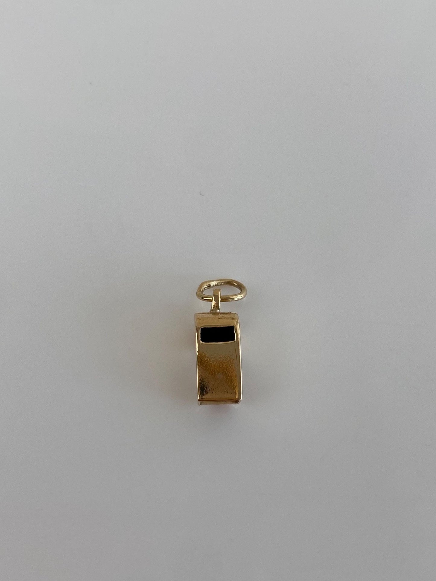 Vintage 14k Yellow Gold Working Whistle Charm