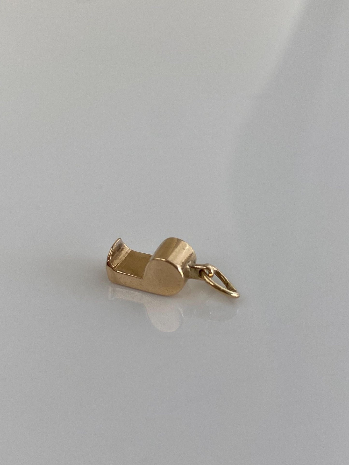 Vintage 14k Yellow Gold Working Whistle Charm