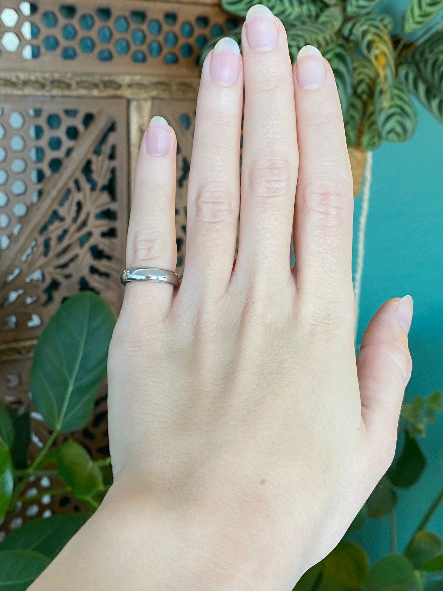 Vintage Solid Palladium Ring Band - Size 4.25