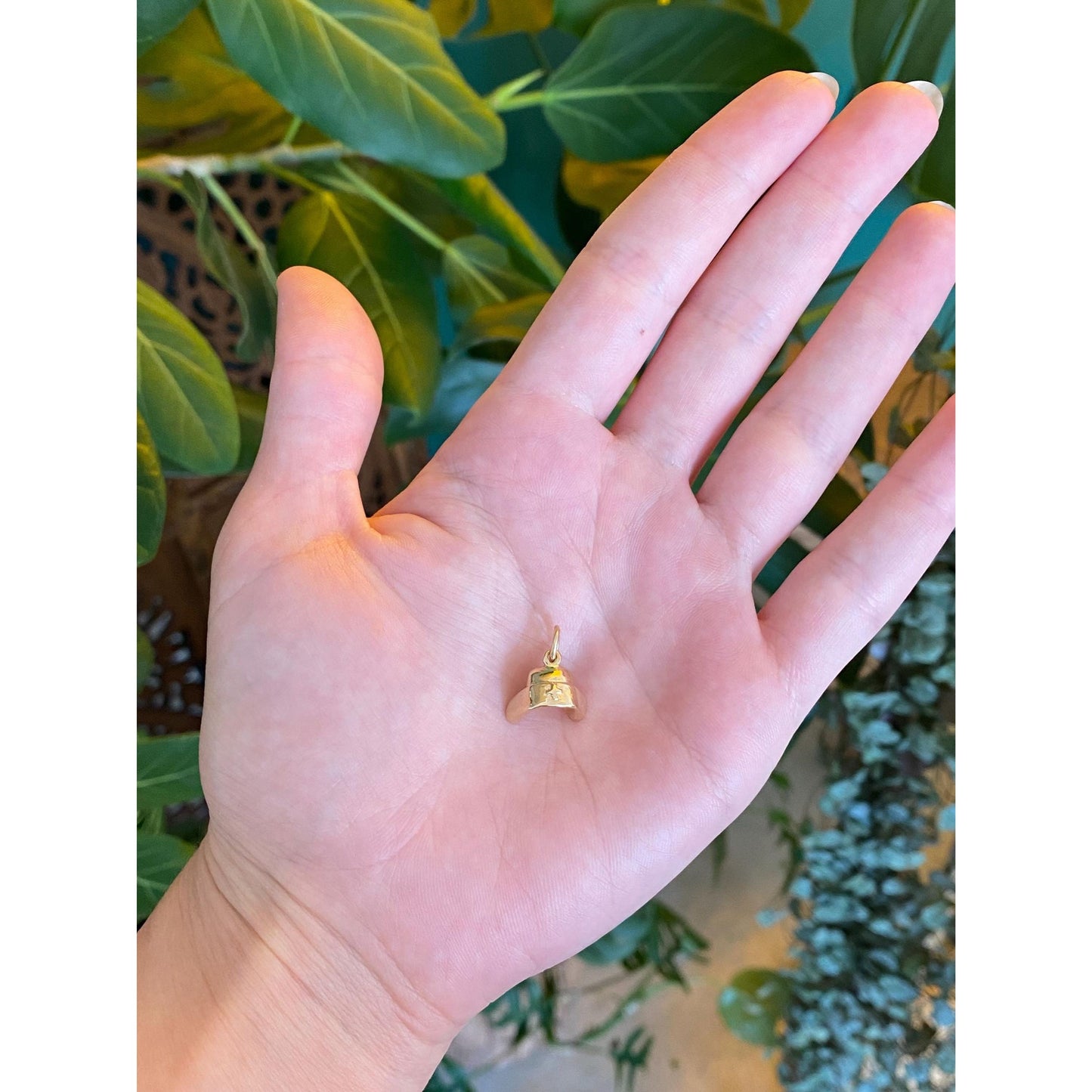 Vintage Solid 14k Yellow Gold Nurse Bonnet Charm