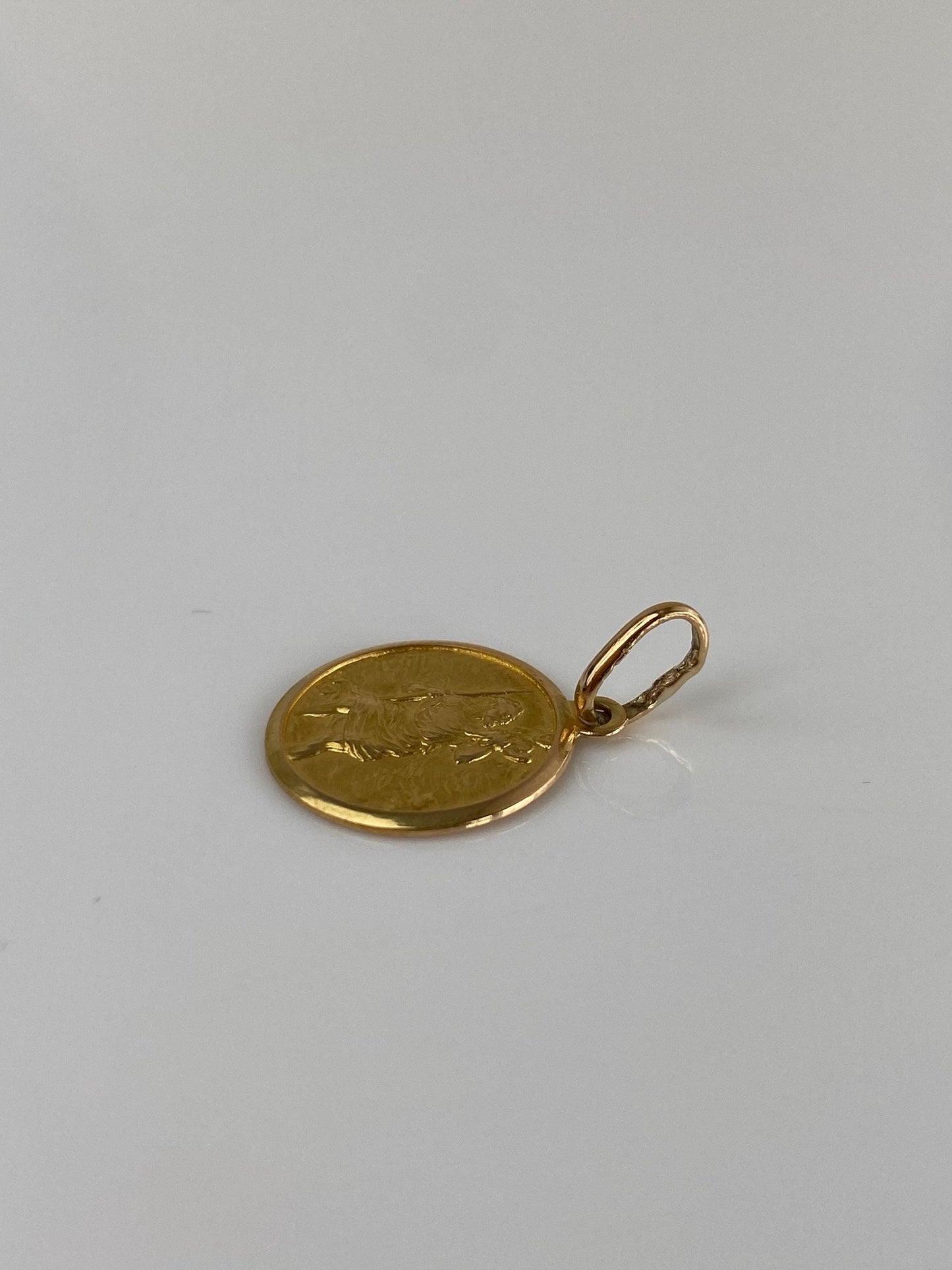 Vintage Solid 18k Yellow Gold Rome Catholic Charm