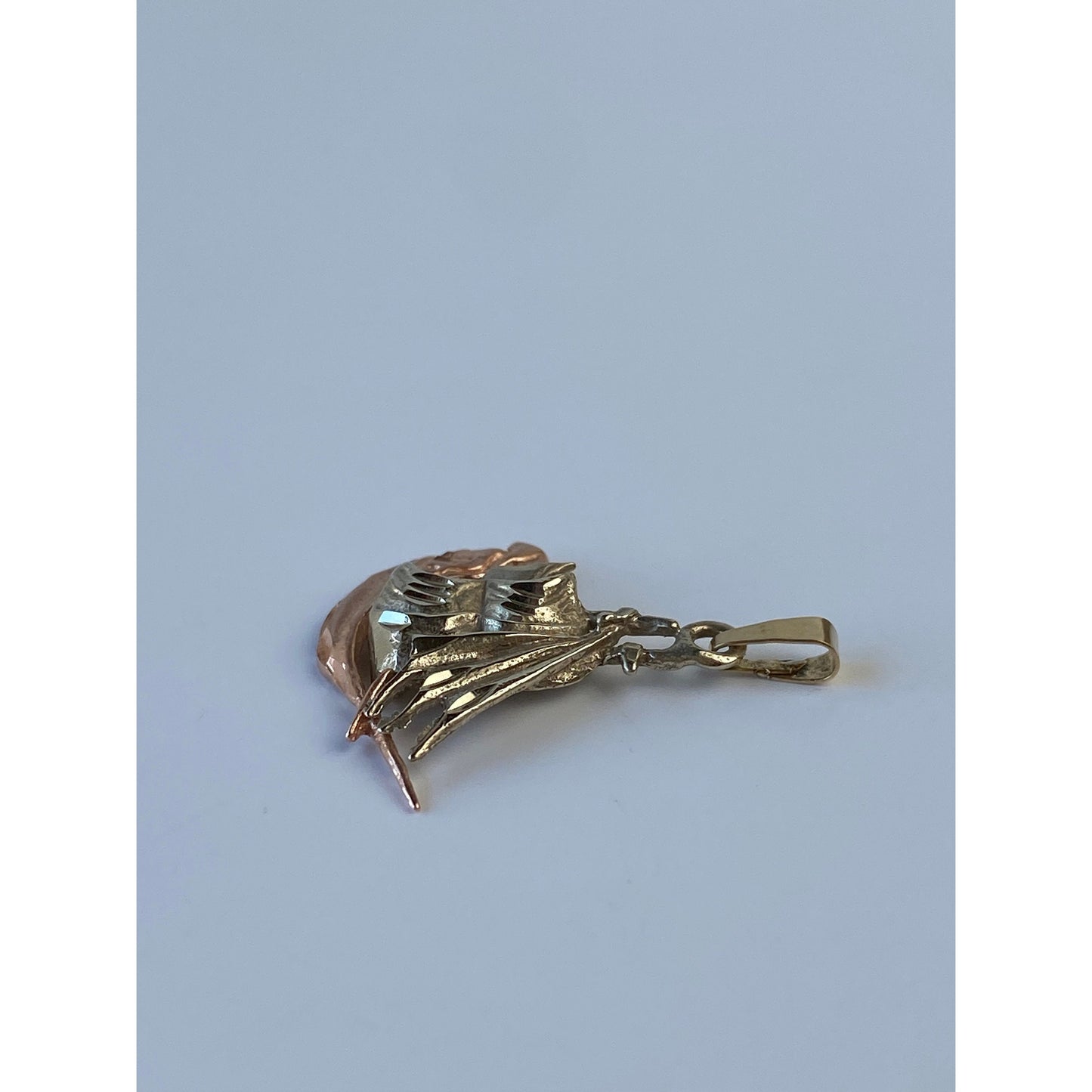 Vintage Solid 14k Tri Tone Gold Pirate Ship Charm