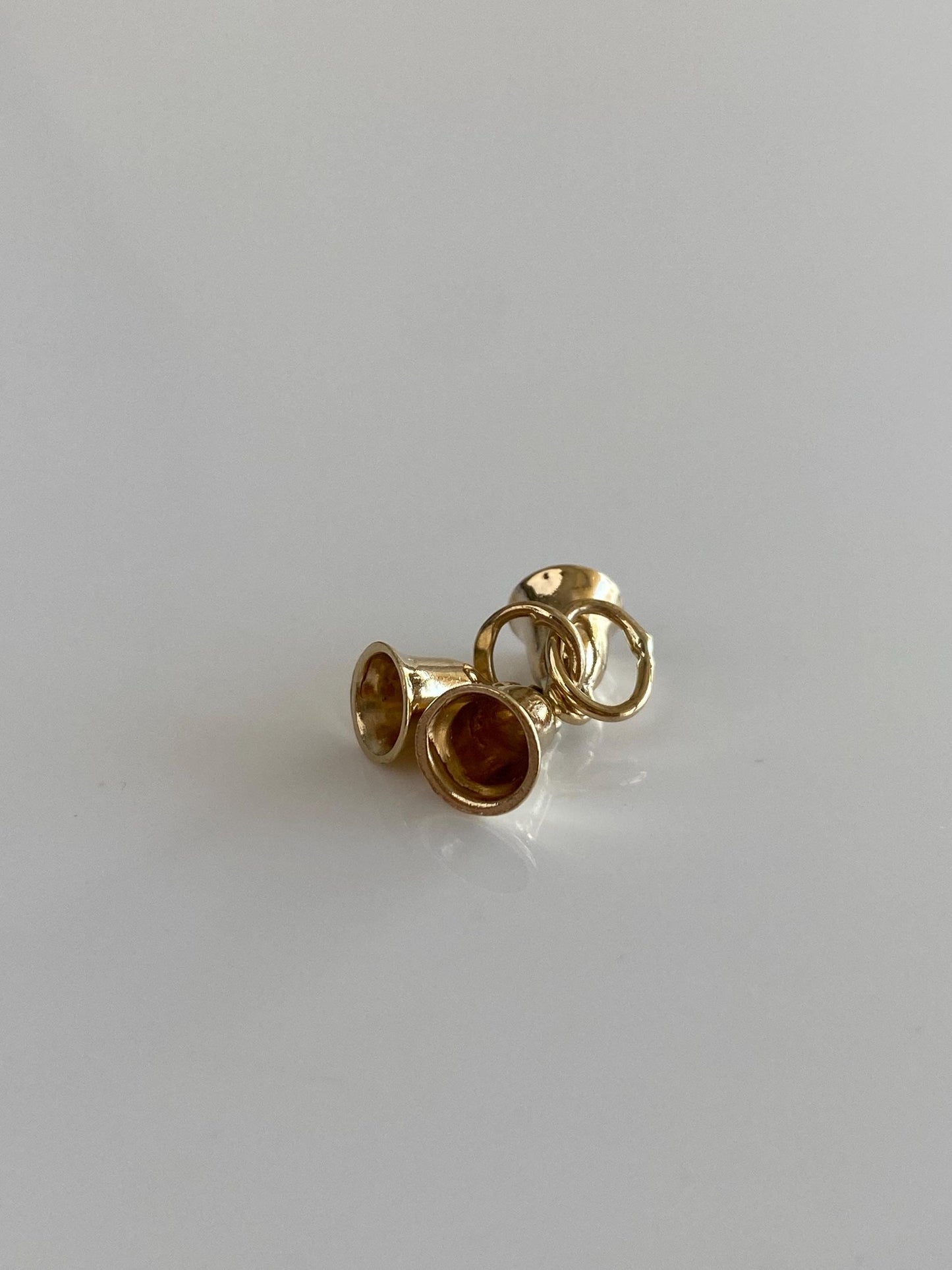 Vintage Solid 10k Yellow Gold Triple Bell Charm