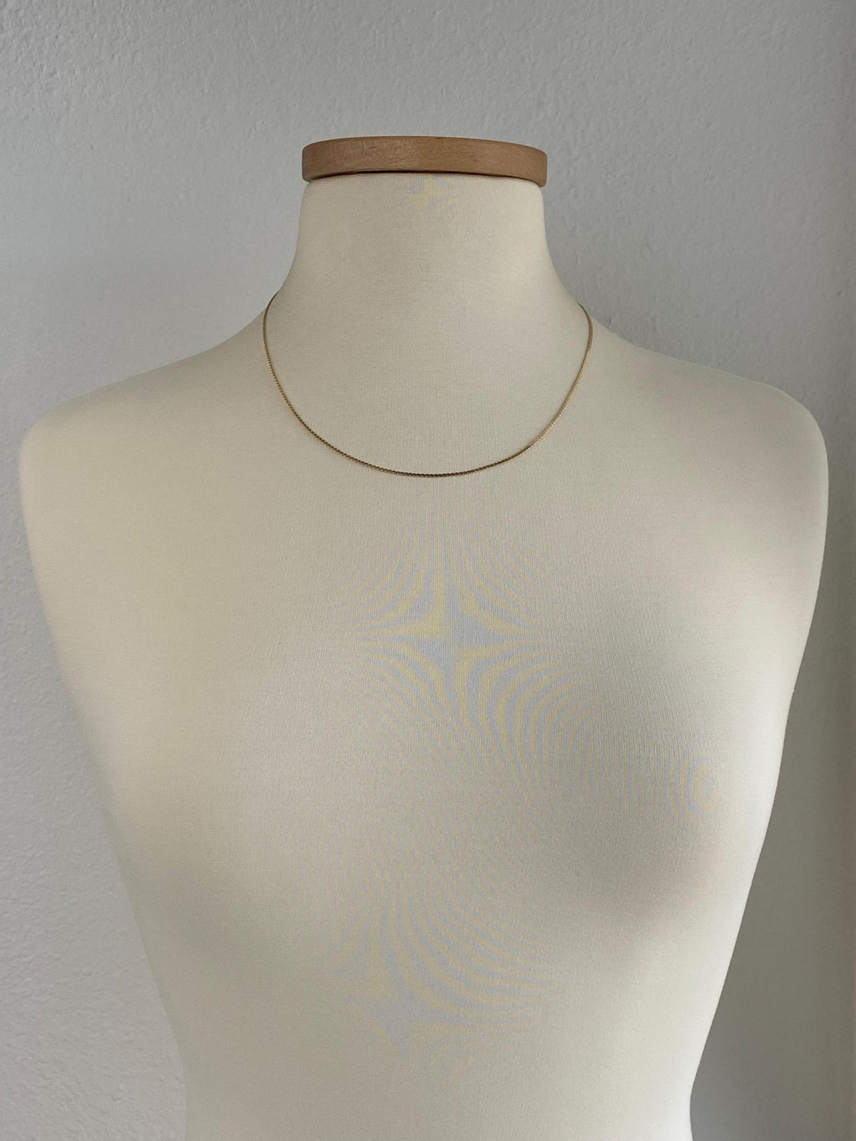 Vintage Solid 14k Yellow Gold Serpentine Chain Necklace - 20 inches