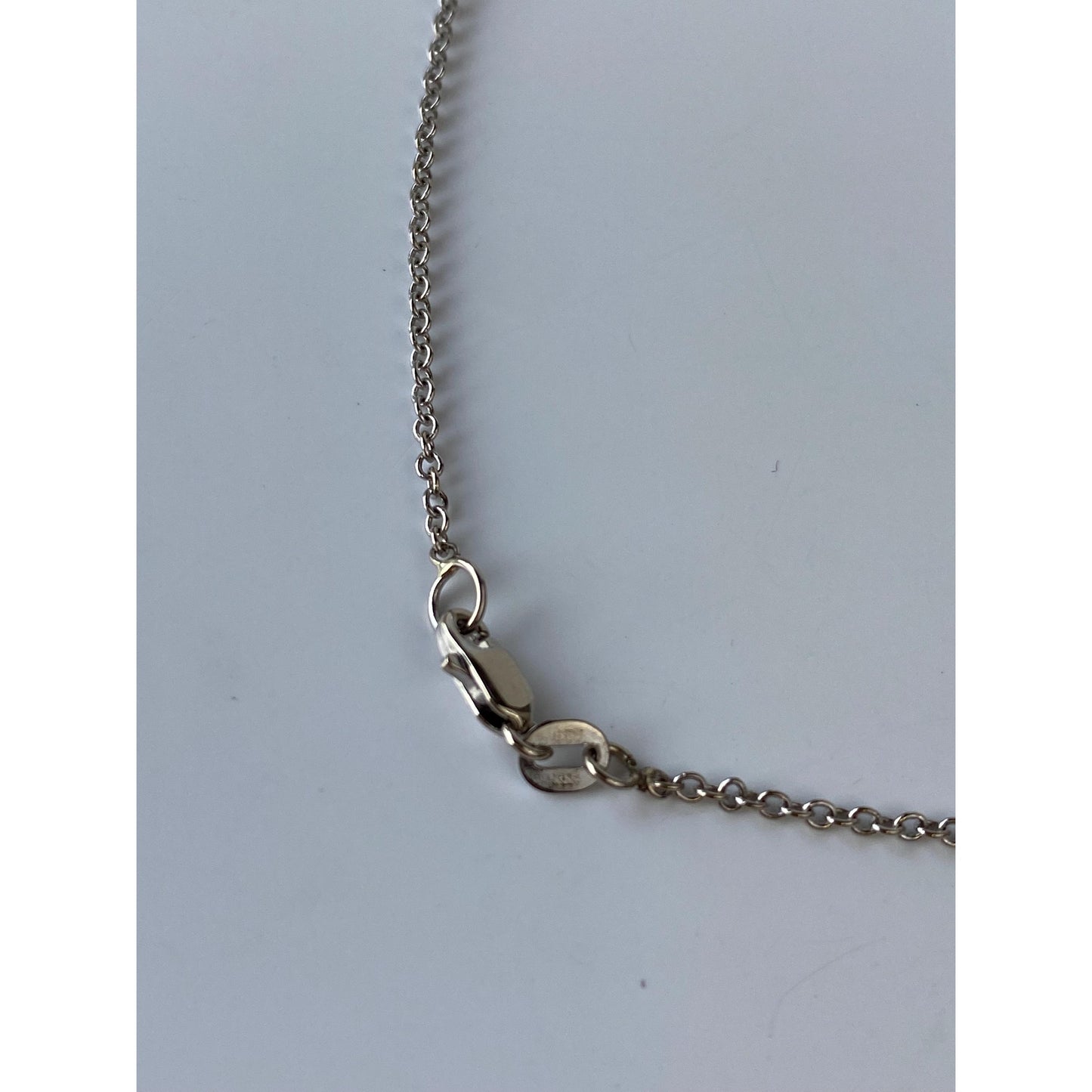 Vintage Solid 14k White Gold Rolo Chain Necklace - 15.25 inches