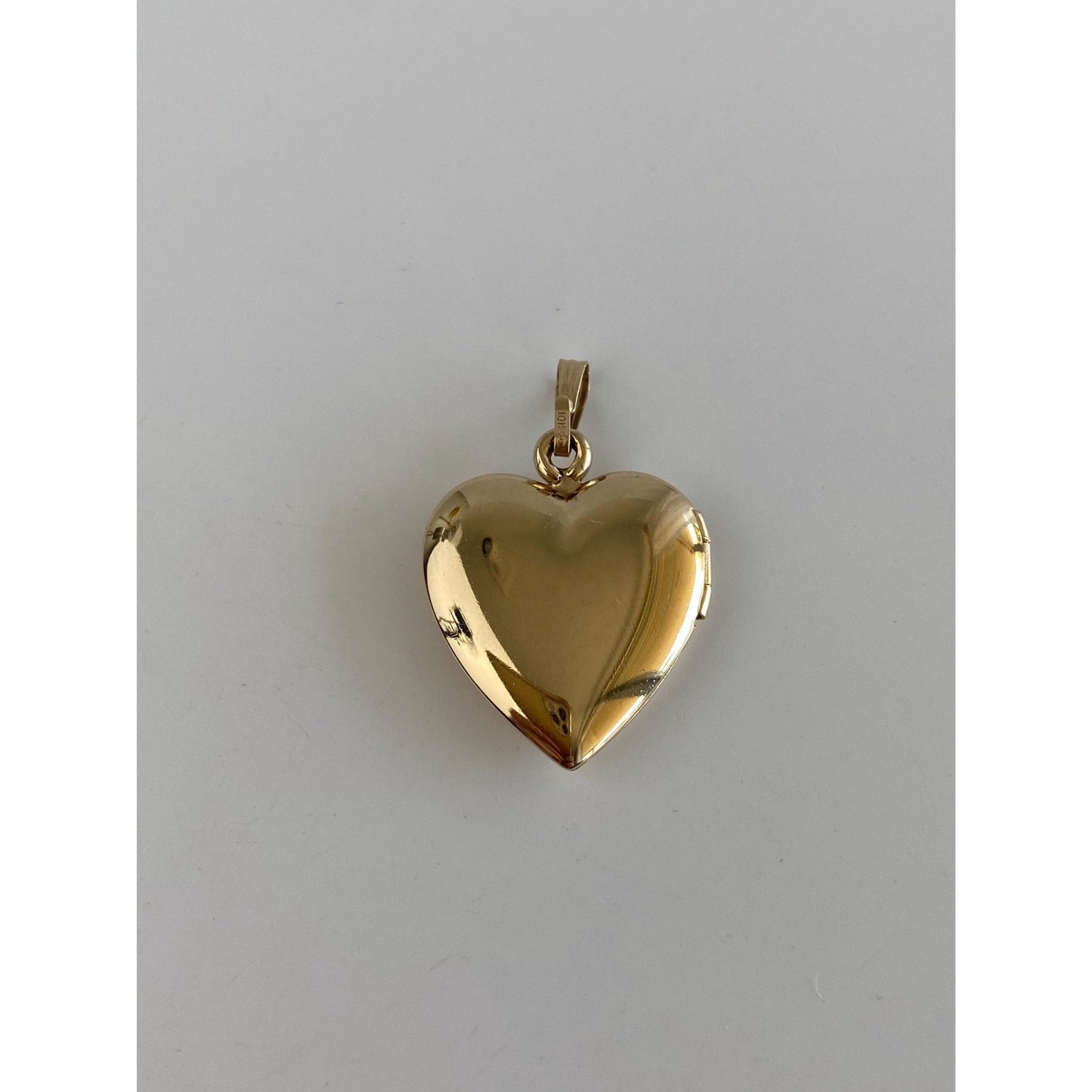 Vintage Solid 14k Yellow Gold Heart Locket Charm