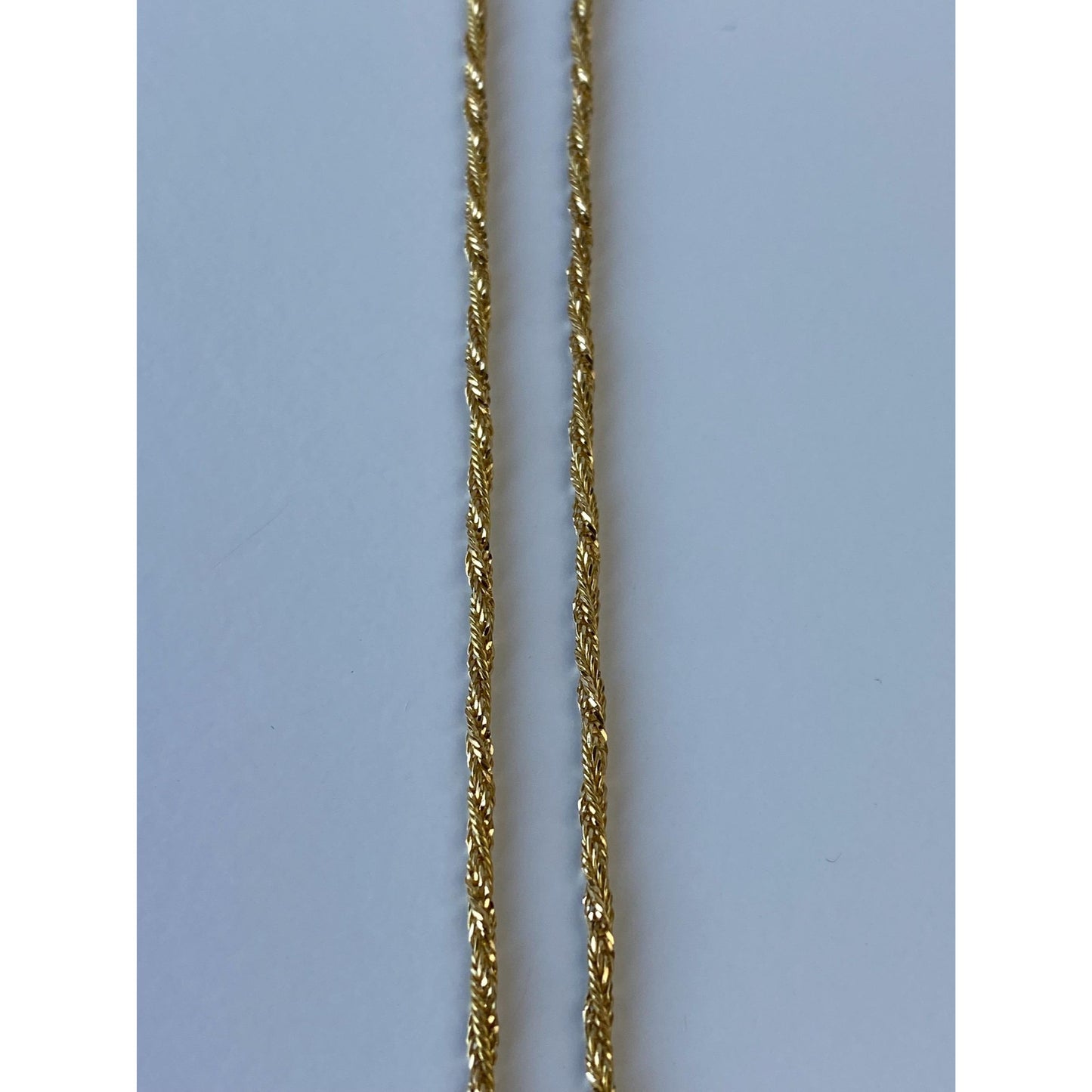 Solid 18k Yellow Gold Twist Chain Necklace - 19.75 inches