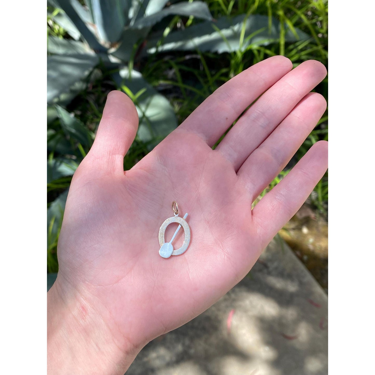 Vintage Solid 14k Yellow Gold Paddle Charm