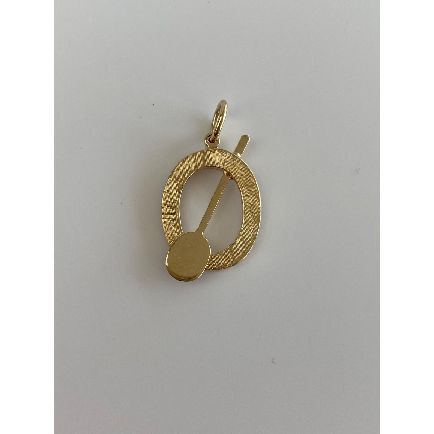 Vintage Solid 14k Yellow Gold Paddle Charm