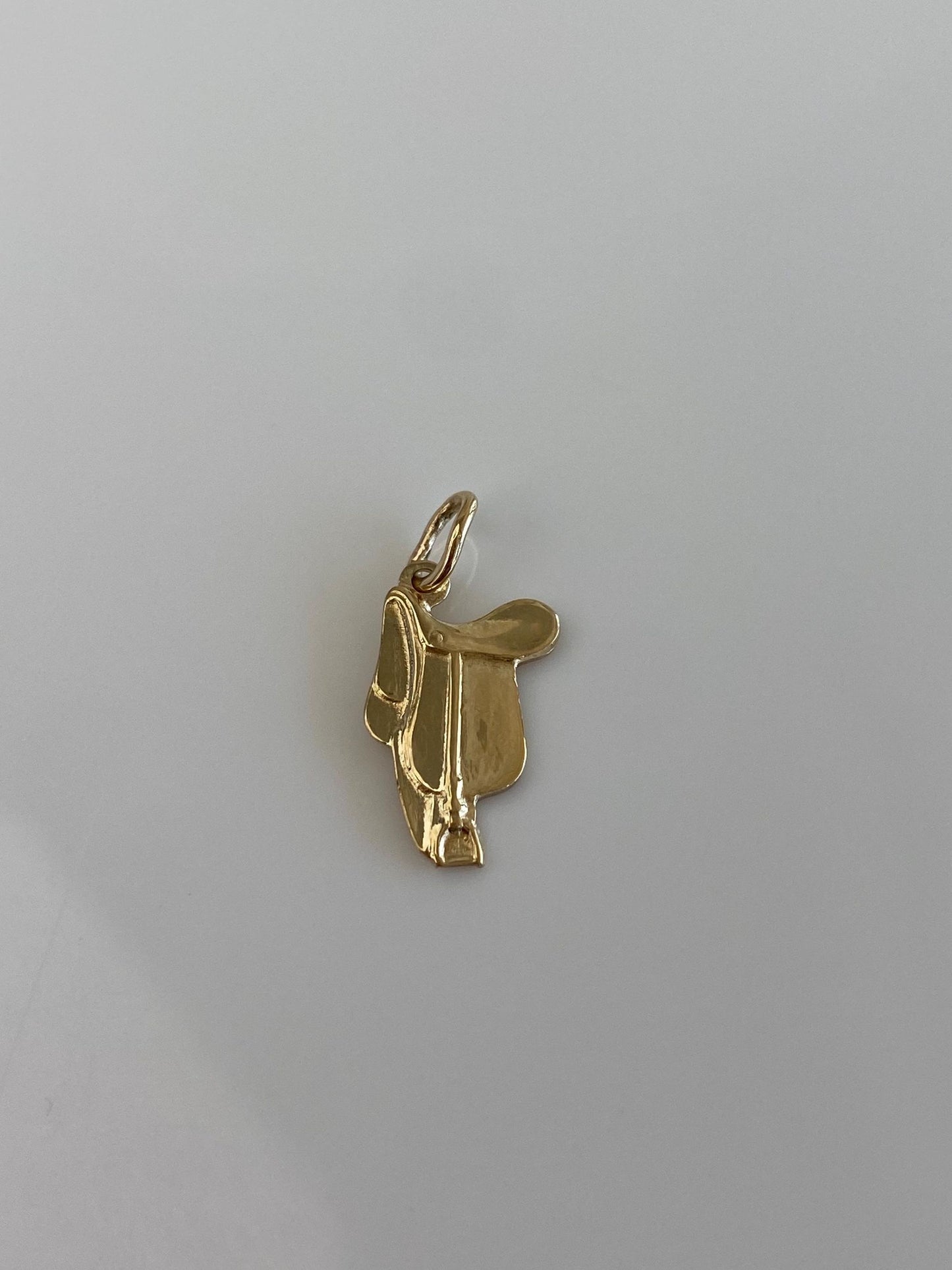 Vintage Solid 10k Yellow Gold Saddle Charm
