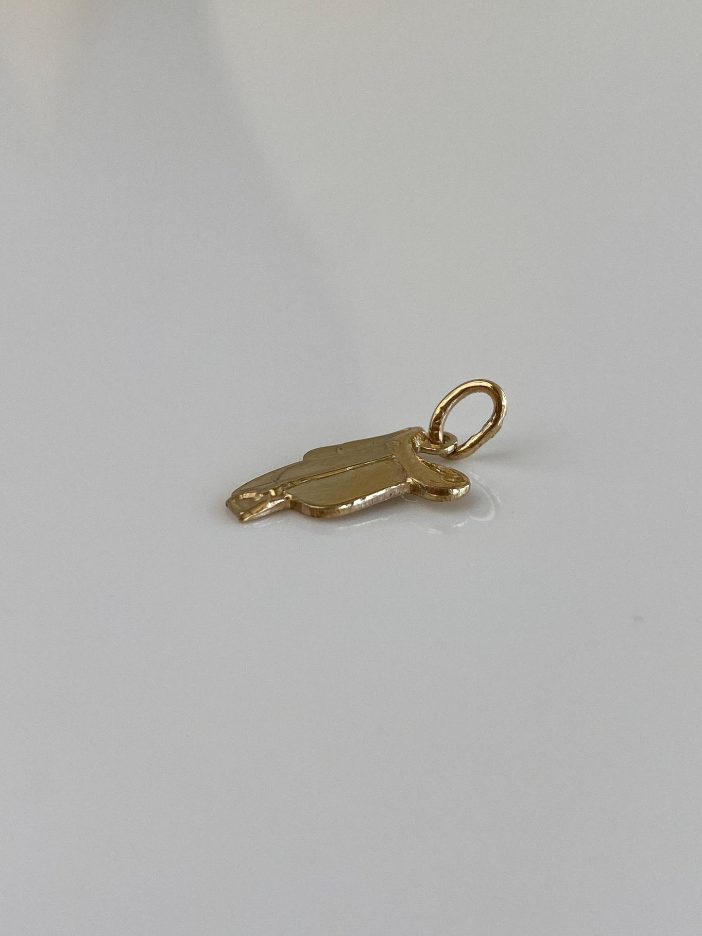 Vintage Solid 10k Yellow Gold Saddle Charm