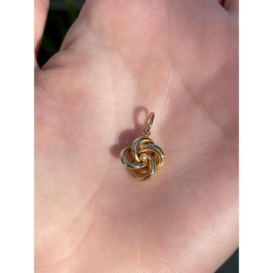 Vintage 14k Yellow Gold Seed Pearl Knot Stick Pin Conversion Charm